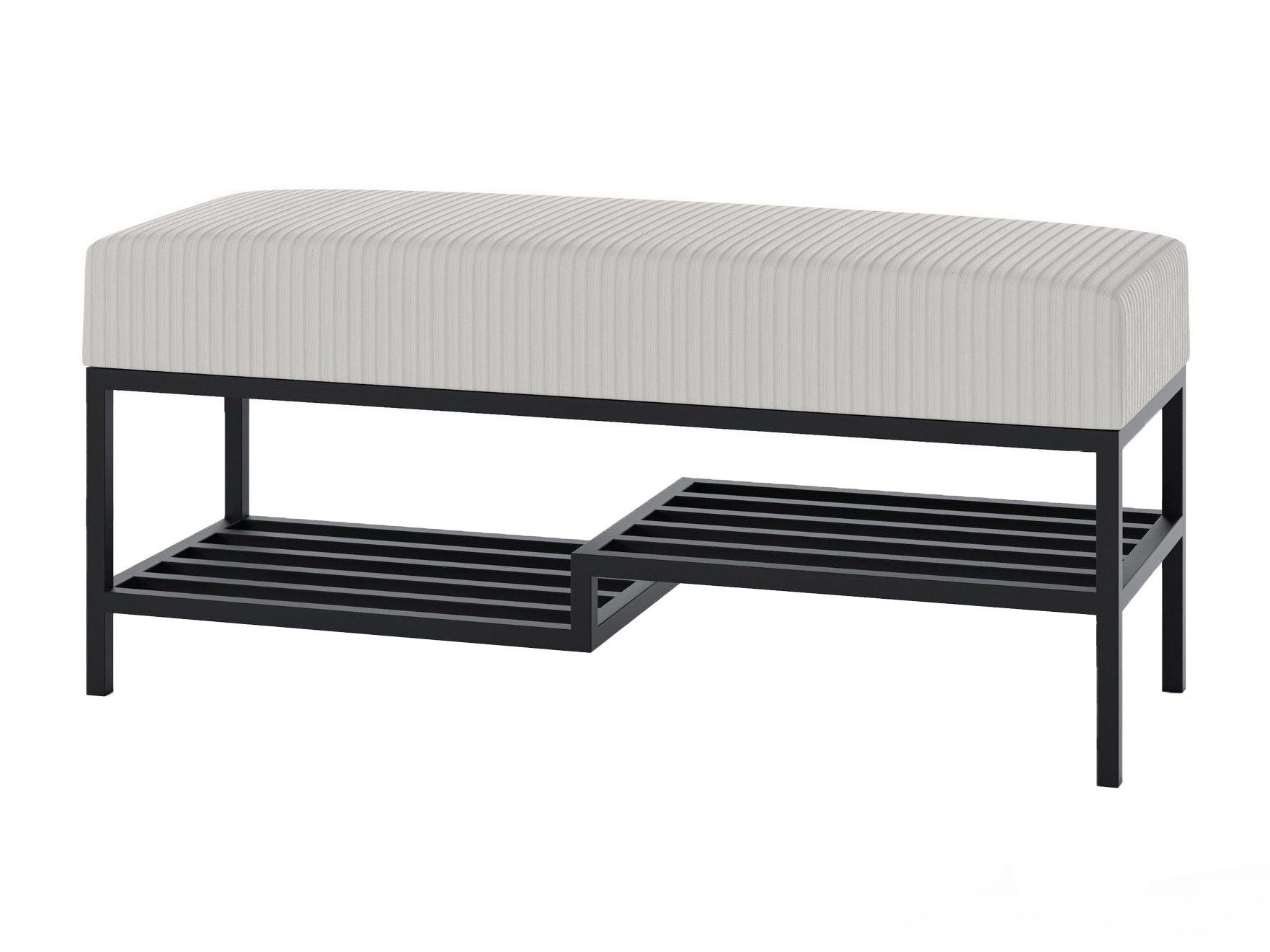 Beautysofa Polsterbank Moderne, modische elegante Bank mit Schuhregal SHELF (B:80/100/H:45/T:35cm)