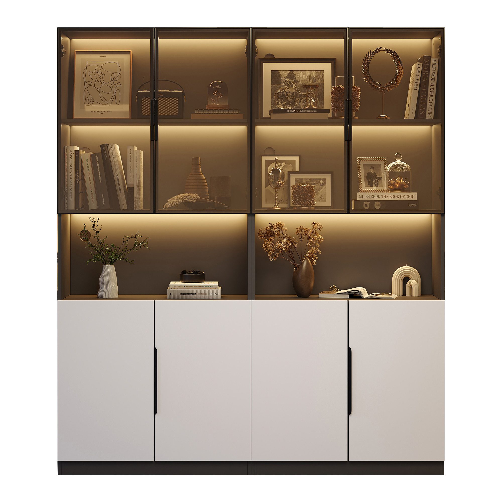 BlingBin Vitrine Glashängeschrank mit LED-Leuchten (1er günstig online kaufen