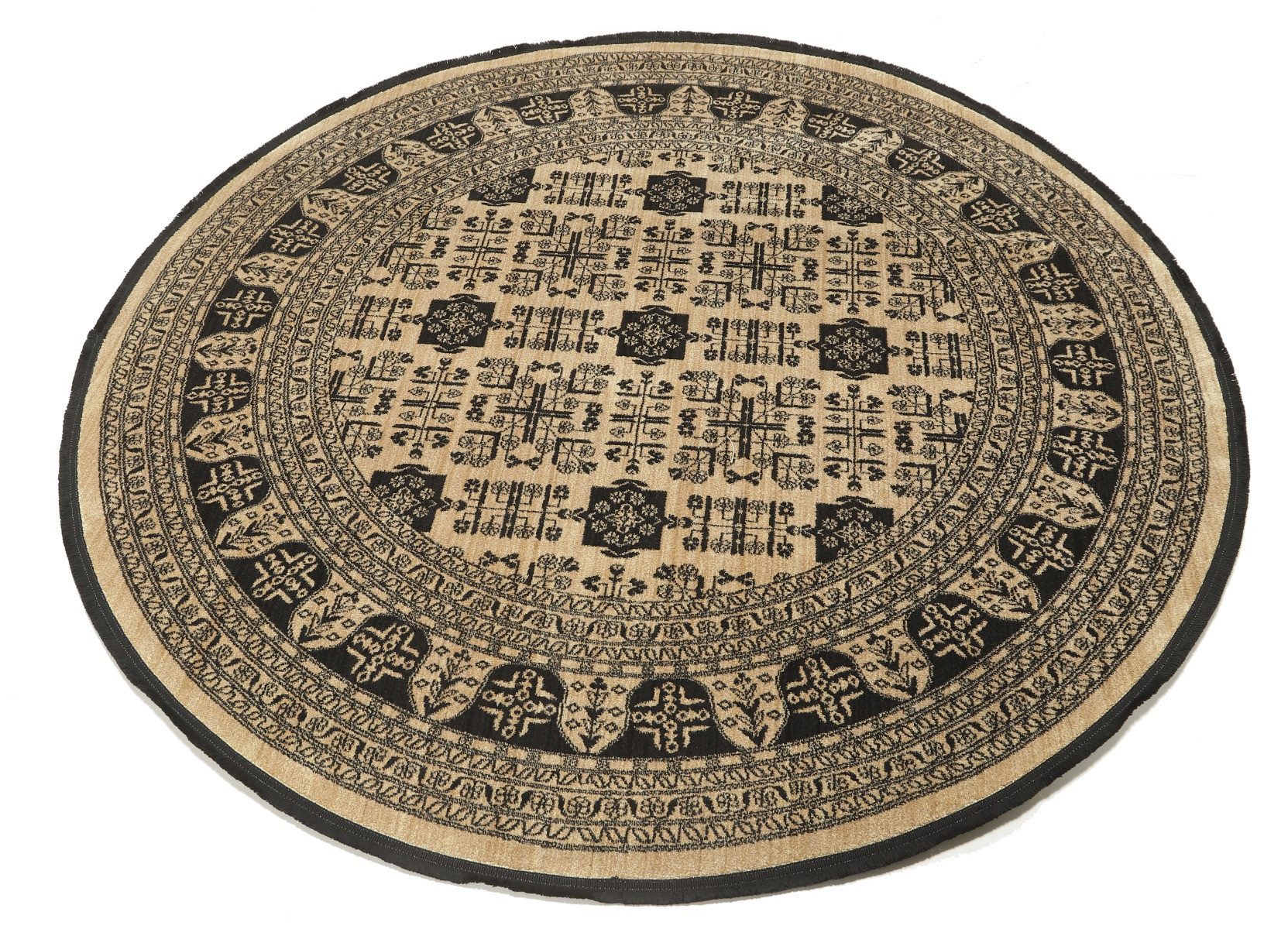 Carpet Avenue Teppich Alina - Afghan Khal Mohammadi 190x190, Rund, Höhe: 6 mm