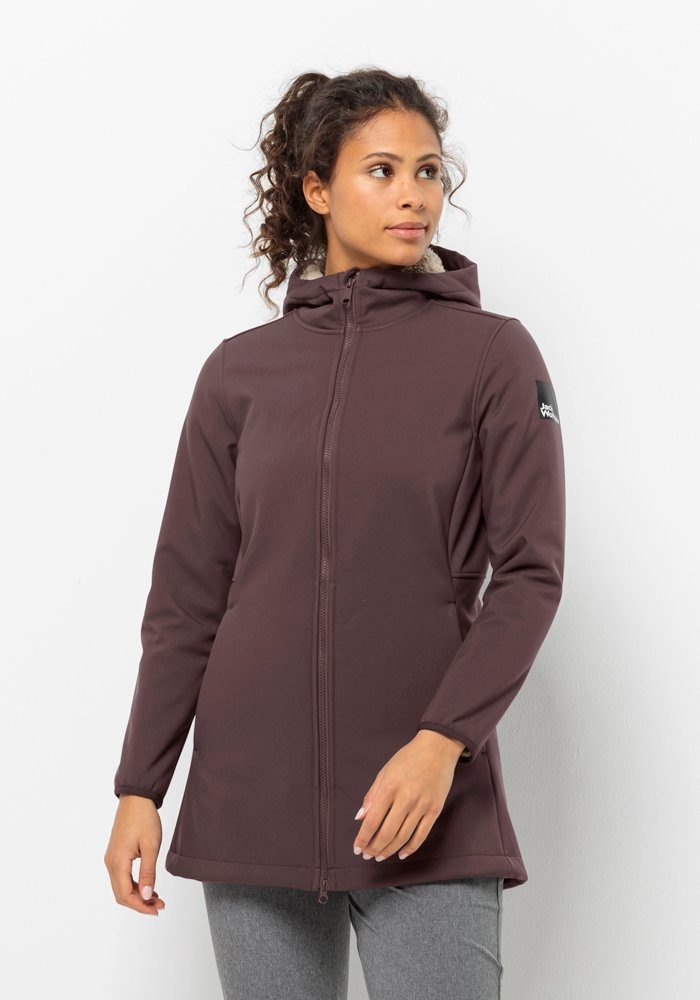 Jack Wolfskin Softshellmantel WINDLAND COAT W boysenberry | Softshellmäntel