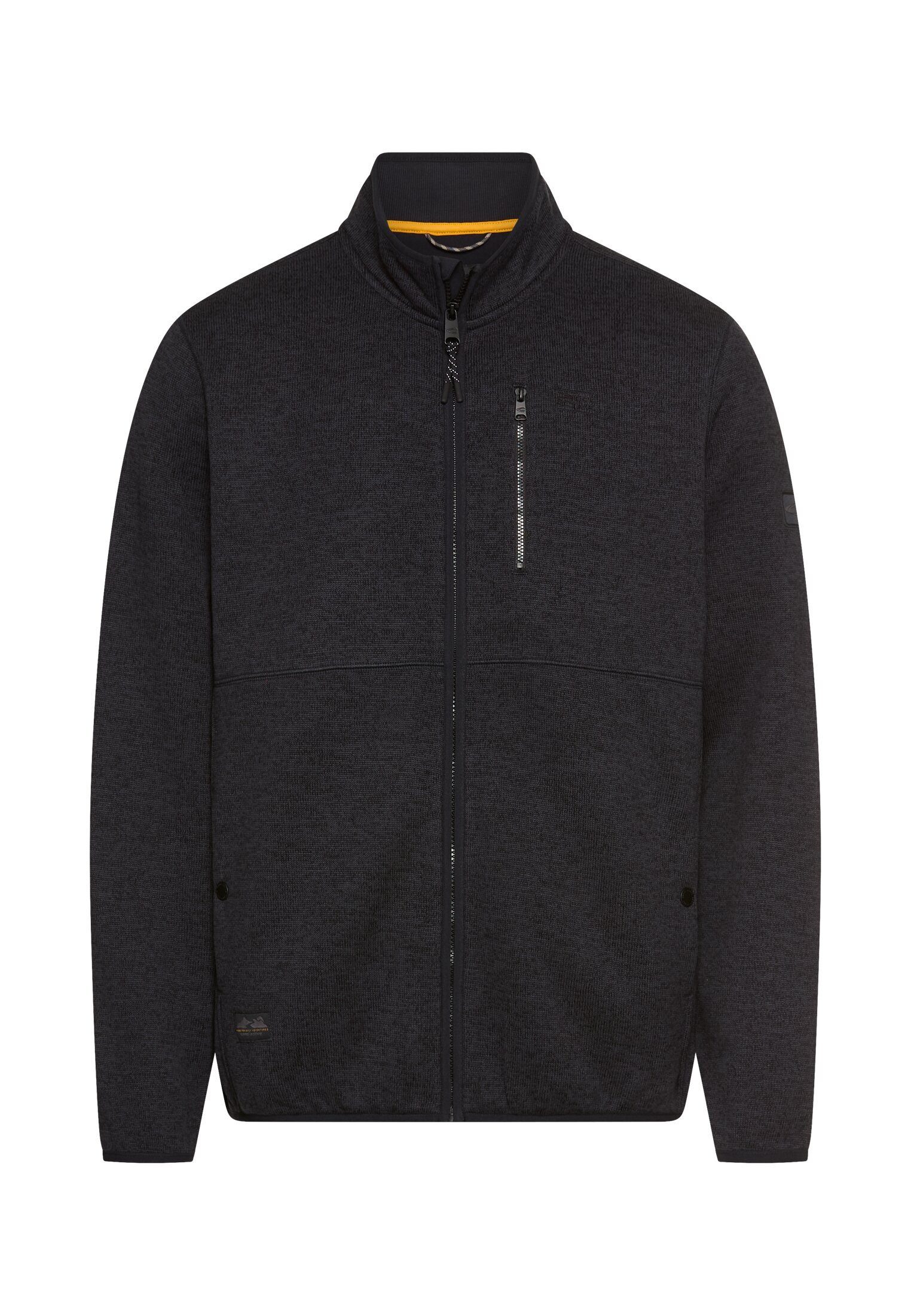 camel active Strickjacke mit Stehkragen Langarm Stehkragen Stehkragen