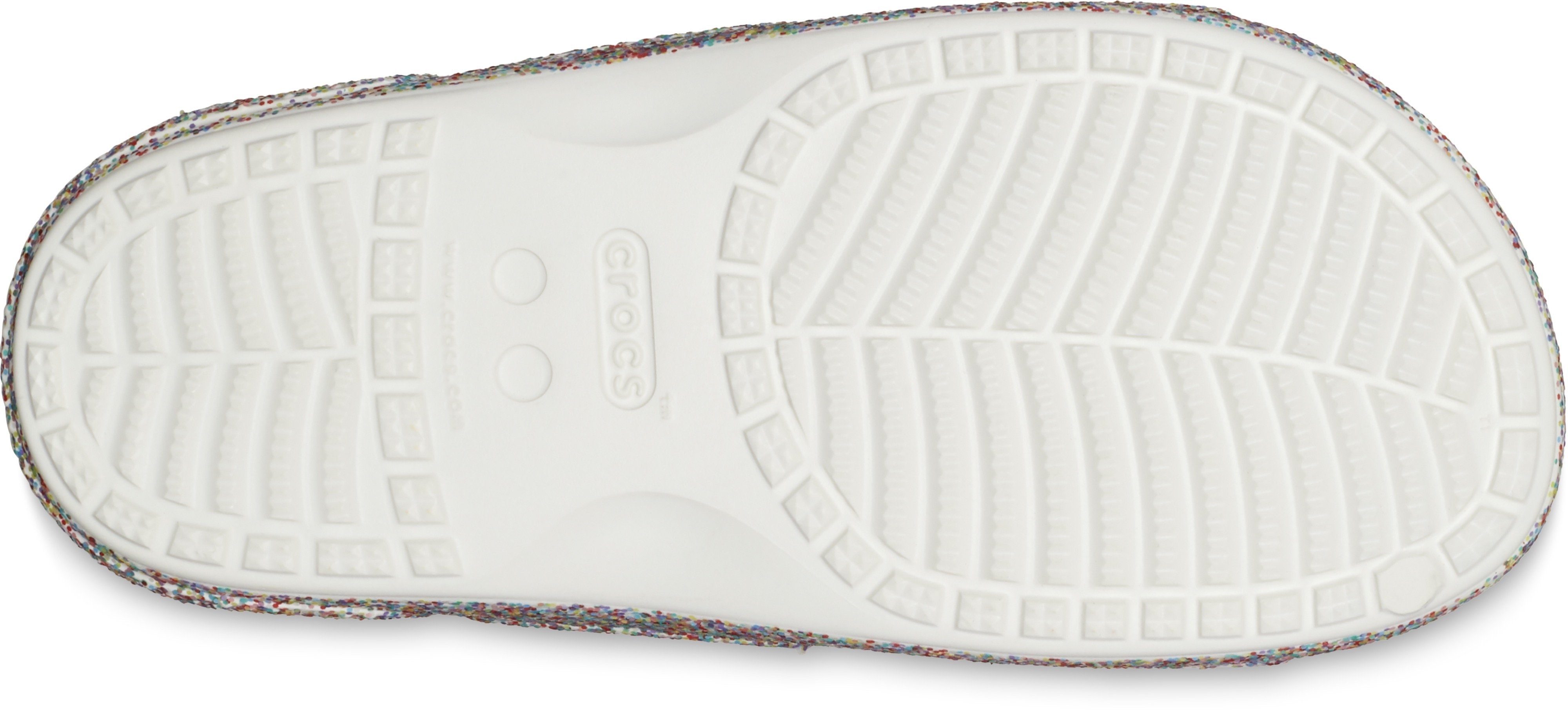 Crocs Classic Sprinkle Glitter Pantolette weich mit Sandal Innensohle K genoppter