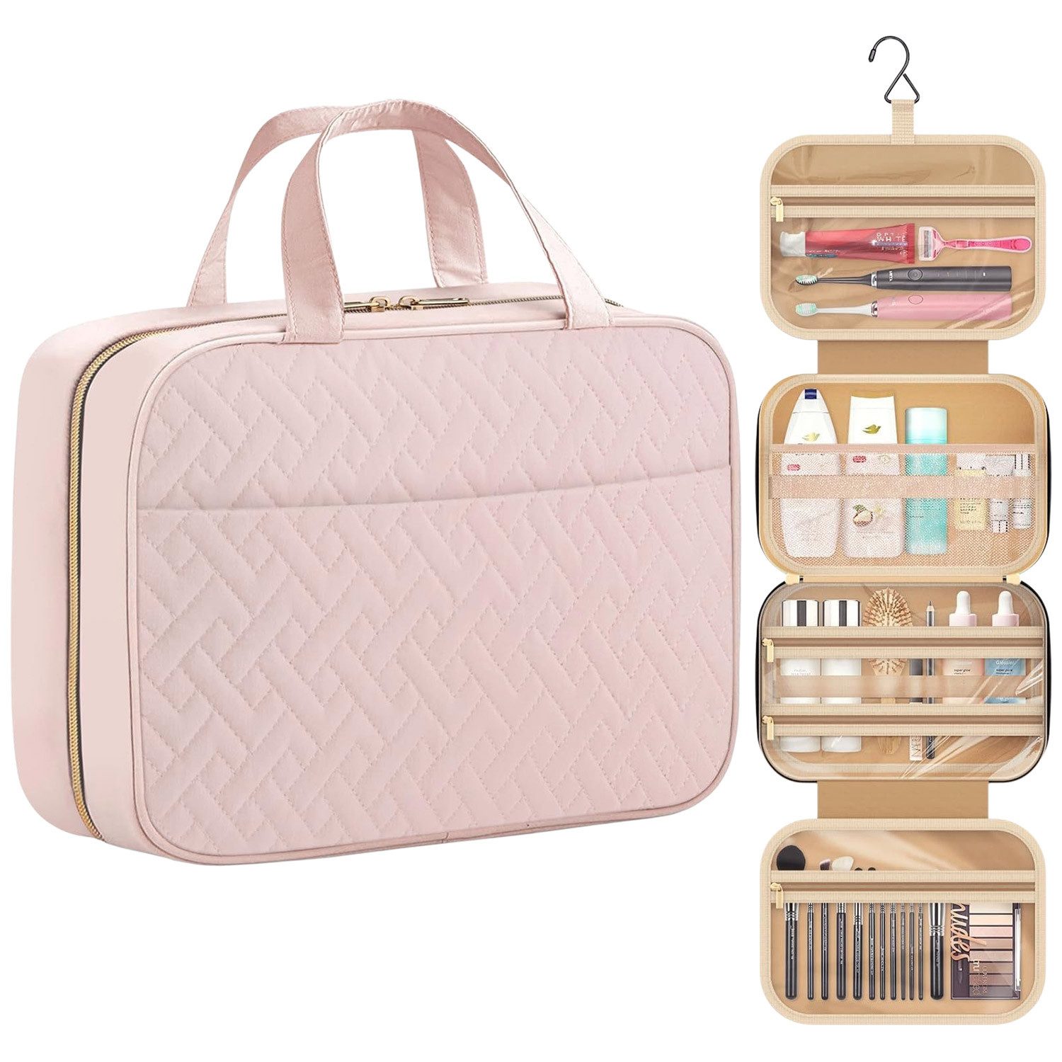 Refttenw Kosmetiktasche Kulturtasche zum Aufhängen,Reise Kulturbeutel Damen,Schminktasche