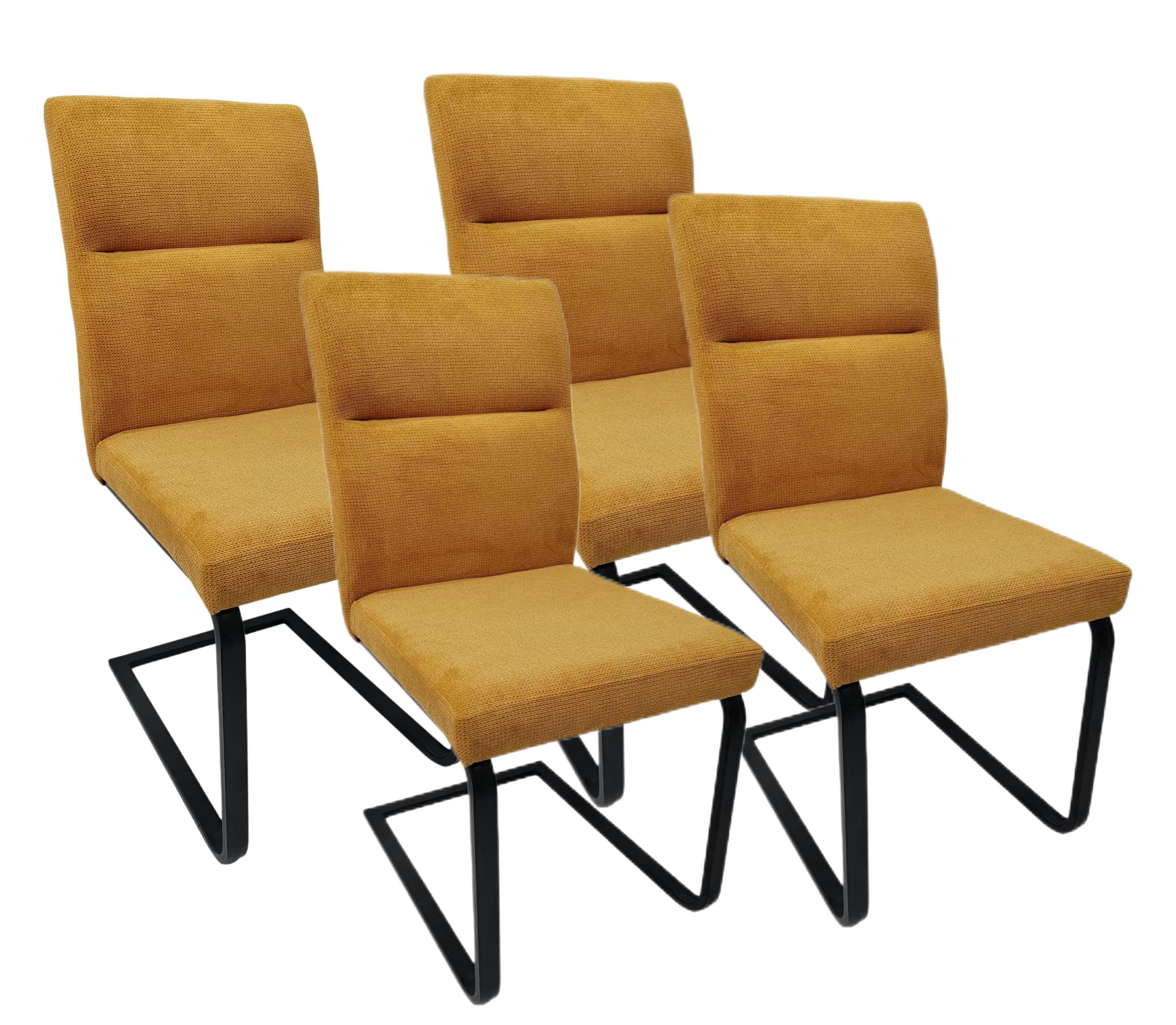 YOZI Freischwinger Freischwinger Esszimmer- Polsterstuhl Polyester günstig online kaufen