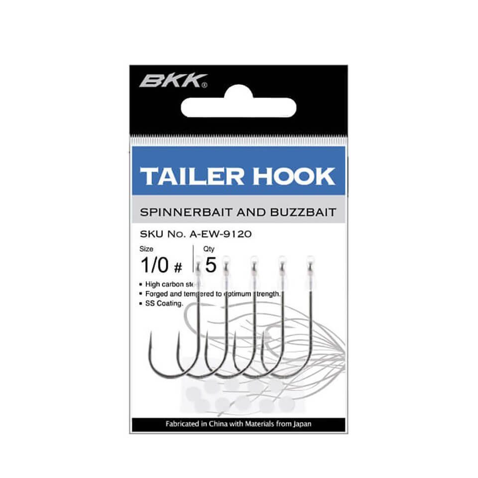 BKK Offset-Haken BKK Trailer Haken Superslide für Spinnerbaits, (Packung, 5-St) | Angelhaken