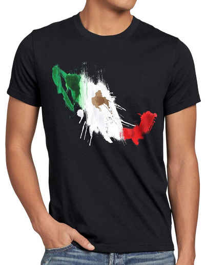 style3 Print-Shirt Herren T-Shirt Flagge Mexiko Fußball Sport Mexico WM EM Fahne