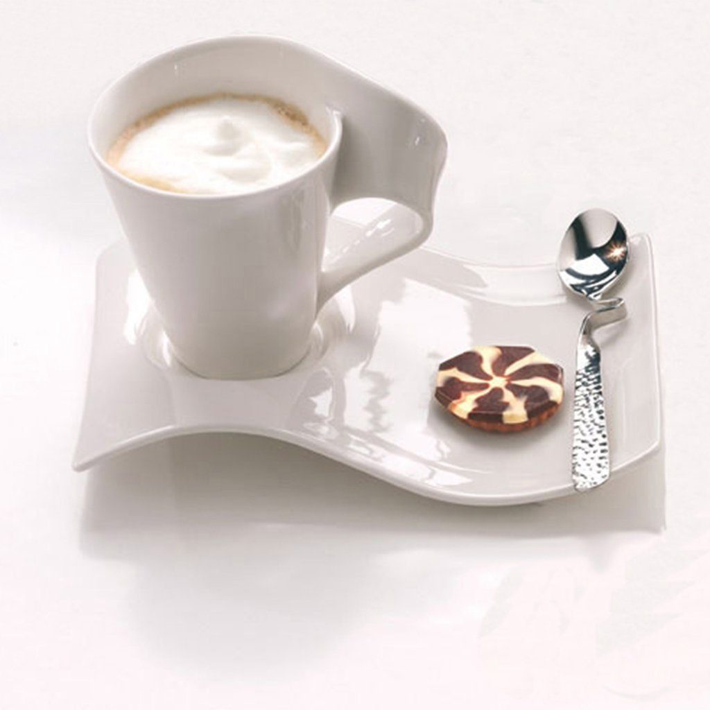 Villeroy & Boch Kaffeeservice NewWave Caffè Becher-Set 6-teilig EC (6-tlg), 2 Personen, Porzellan, Premium Porcelain, mikrow.- & spülm.sicher, Made in Germany