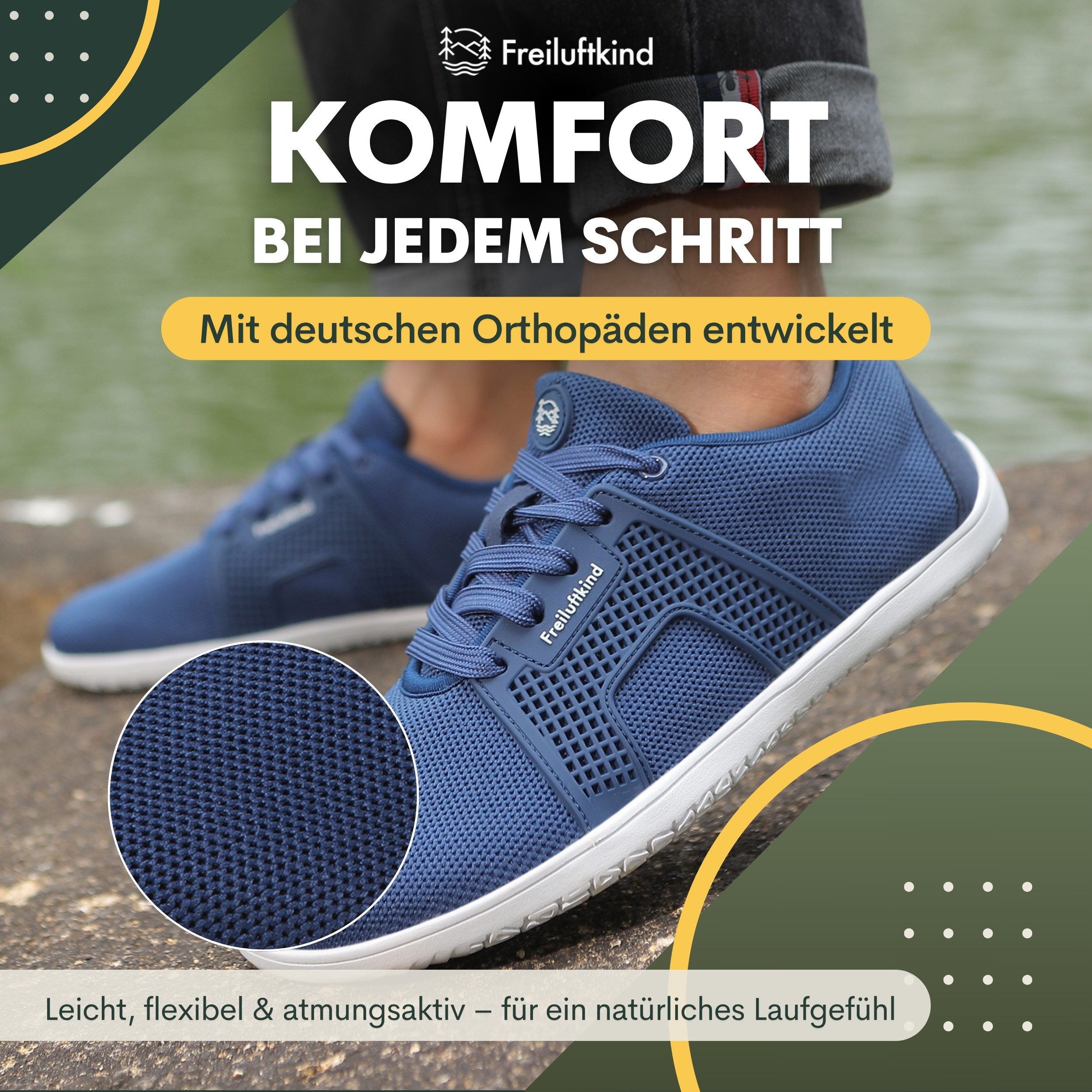 Freiluftkind Hokkaido – gesunde Barfußschuhe Sneaker - Entlastung für Gelenke Sneaker – Bild 2 von 5