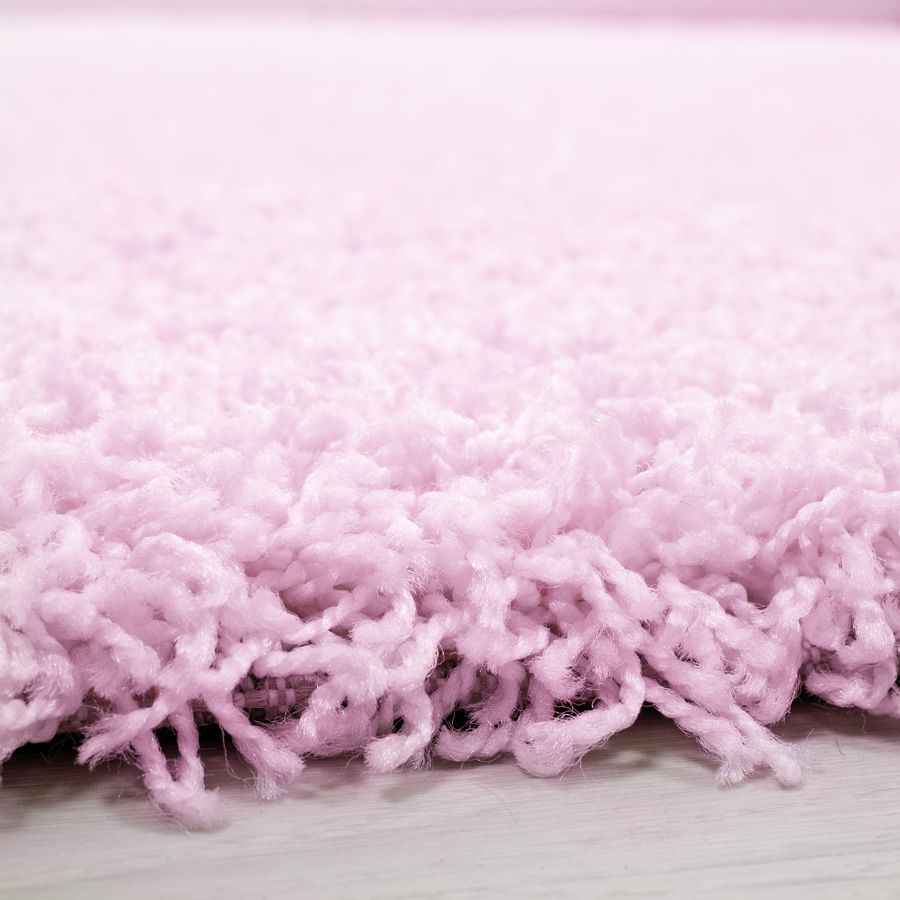Unicolor Modern Shaggy Teppich Einfarbig, Wohnzimmer Flauschig Teppich - Pink HomebyHome, Läufer, Höhe: Einfarbig mm, Weiche 30