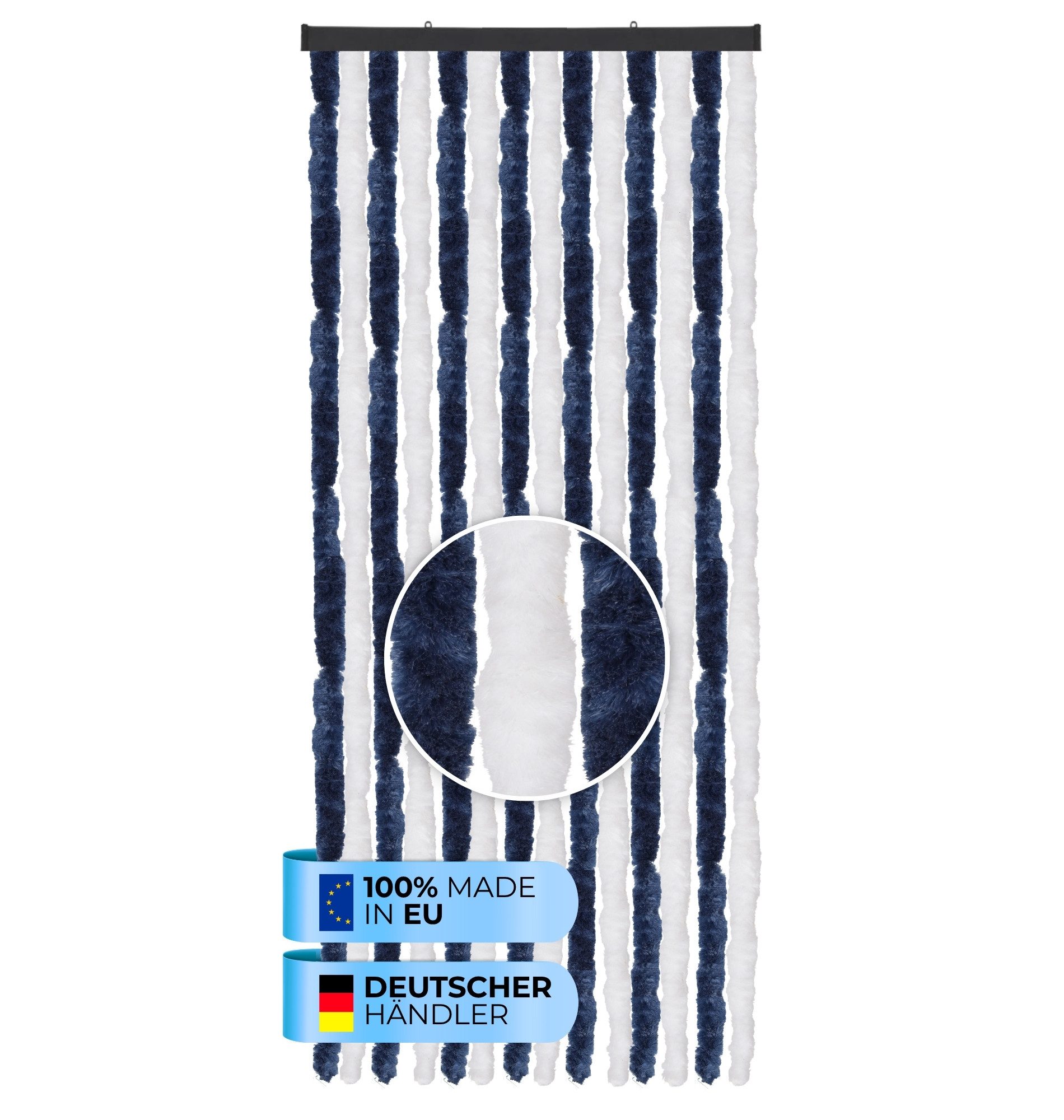 Bestlivings Insektenschutz-Vorhang Chenille viele Größen/Farben, geräuschlos, luftdurchlässig, wetterfest, langlebig, Made in EU