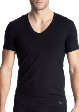 CALIDA T-Shirt Cotton Code mit V-Ausschnitt und perfekter Passform