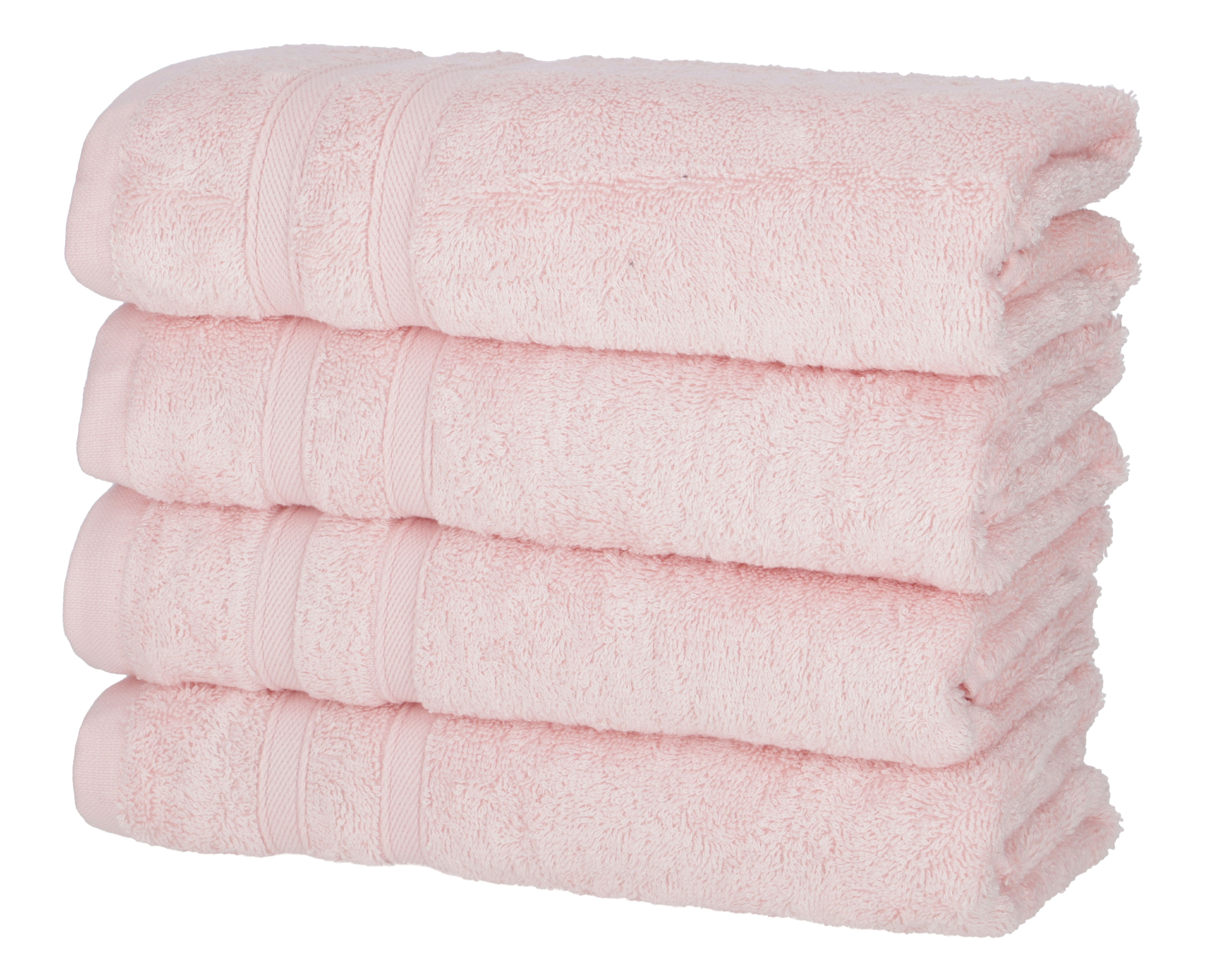 One Home Duschtücher Komfort, Frottee (4-St), extra Saugfähig und Weich rosa