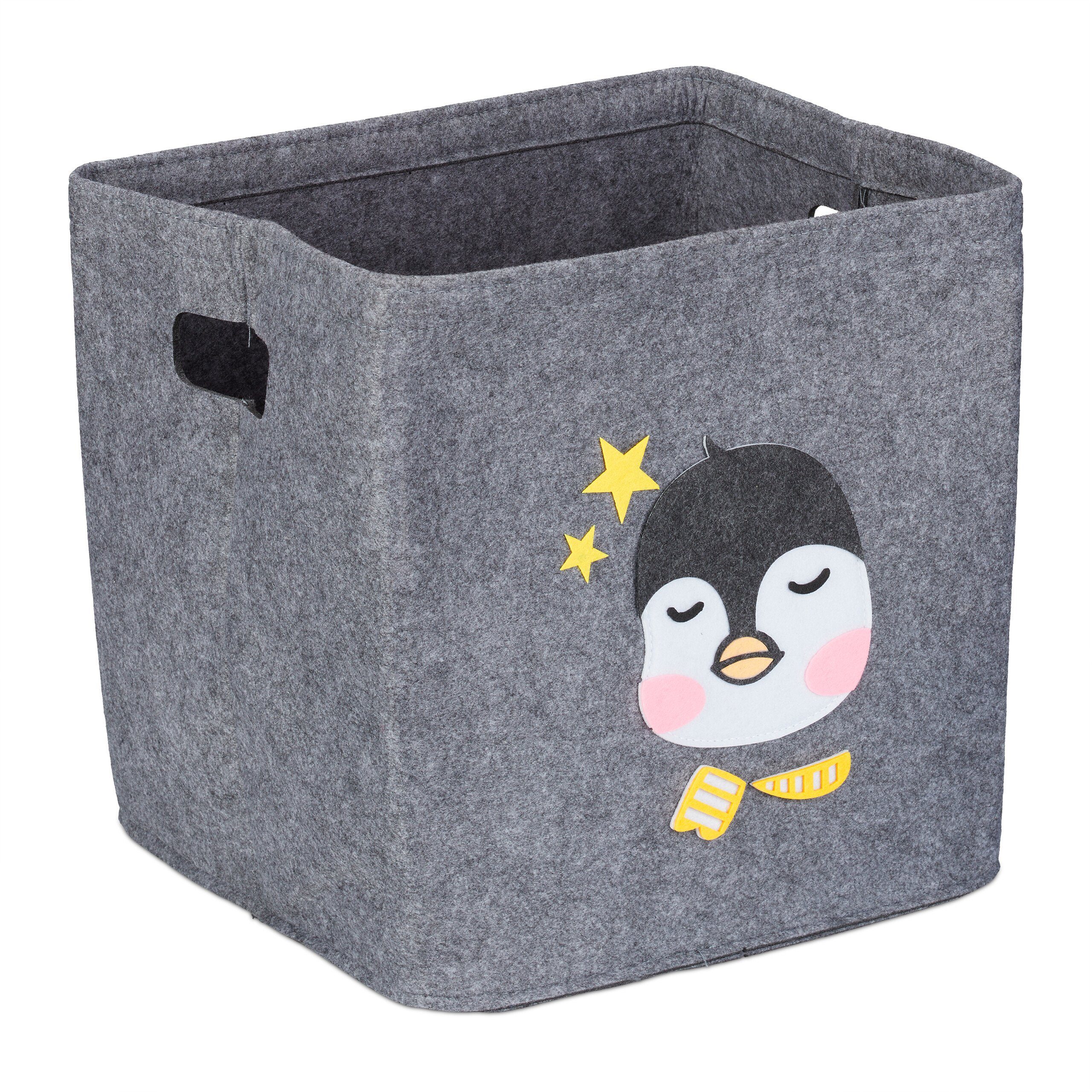 relaxdays Aufbewahrungsbox für Kind, Pinguin günstig online kaufen