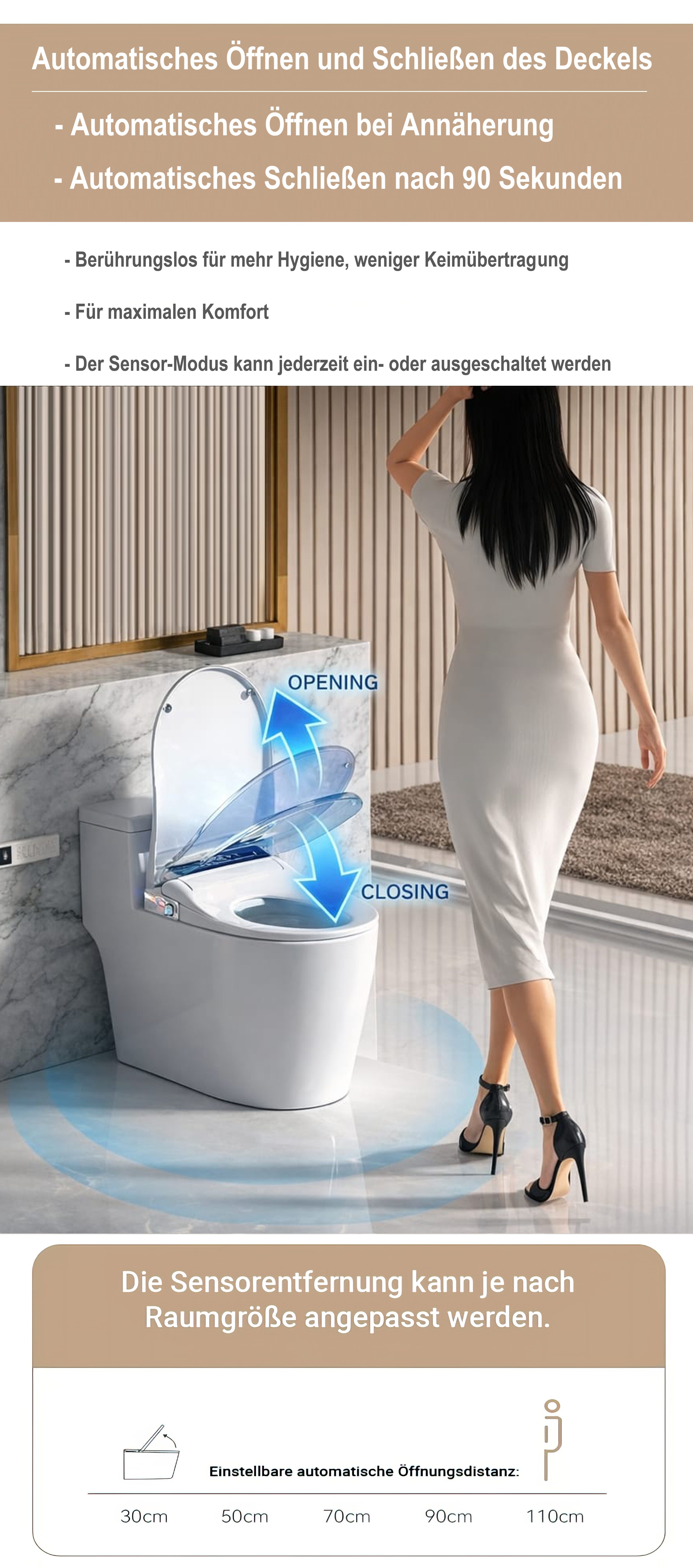 LEEVENTUS Dusch-WC-Sitz Leeventus MYN01 mit Fernbedienung – Bild 2 von 5