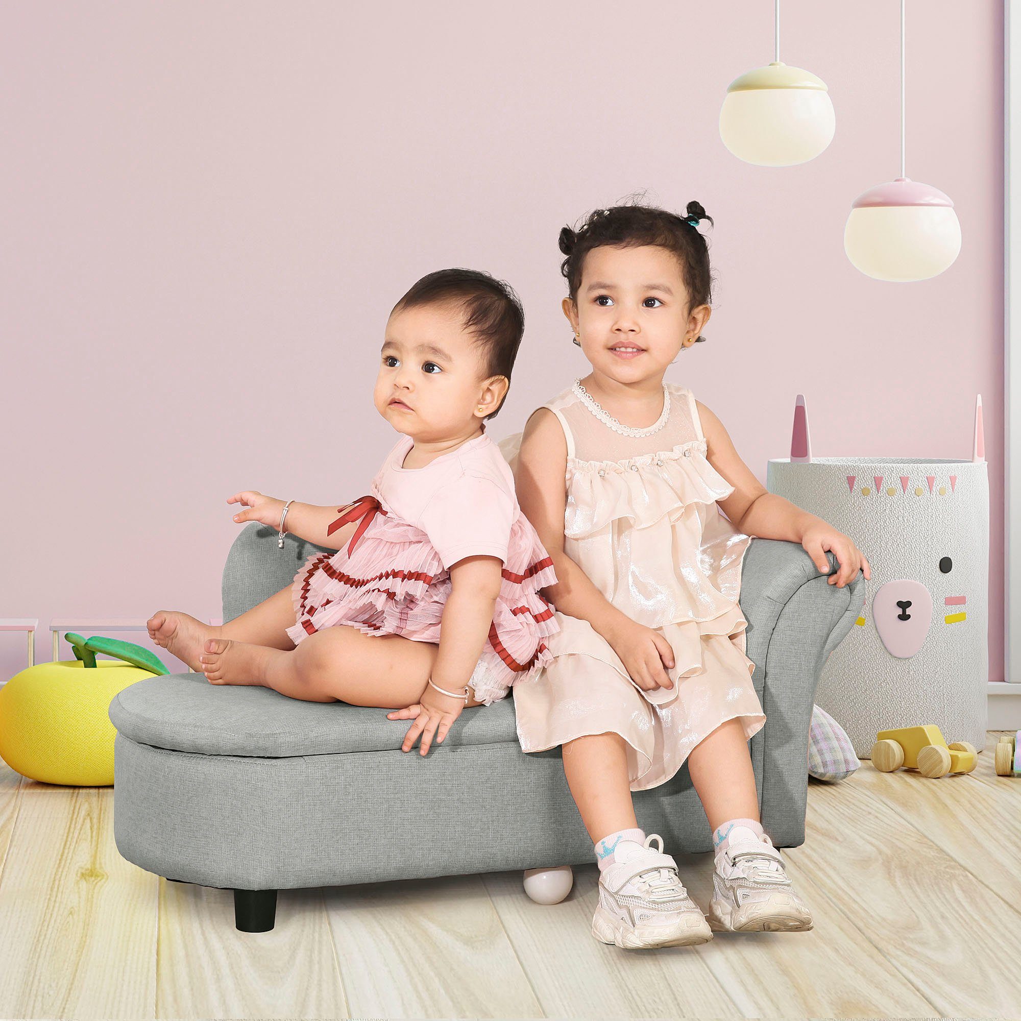 HOMCOM Sessel Kindermöbel, Kinderstuhl, Leinenoptik, aus günstig online kaufen