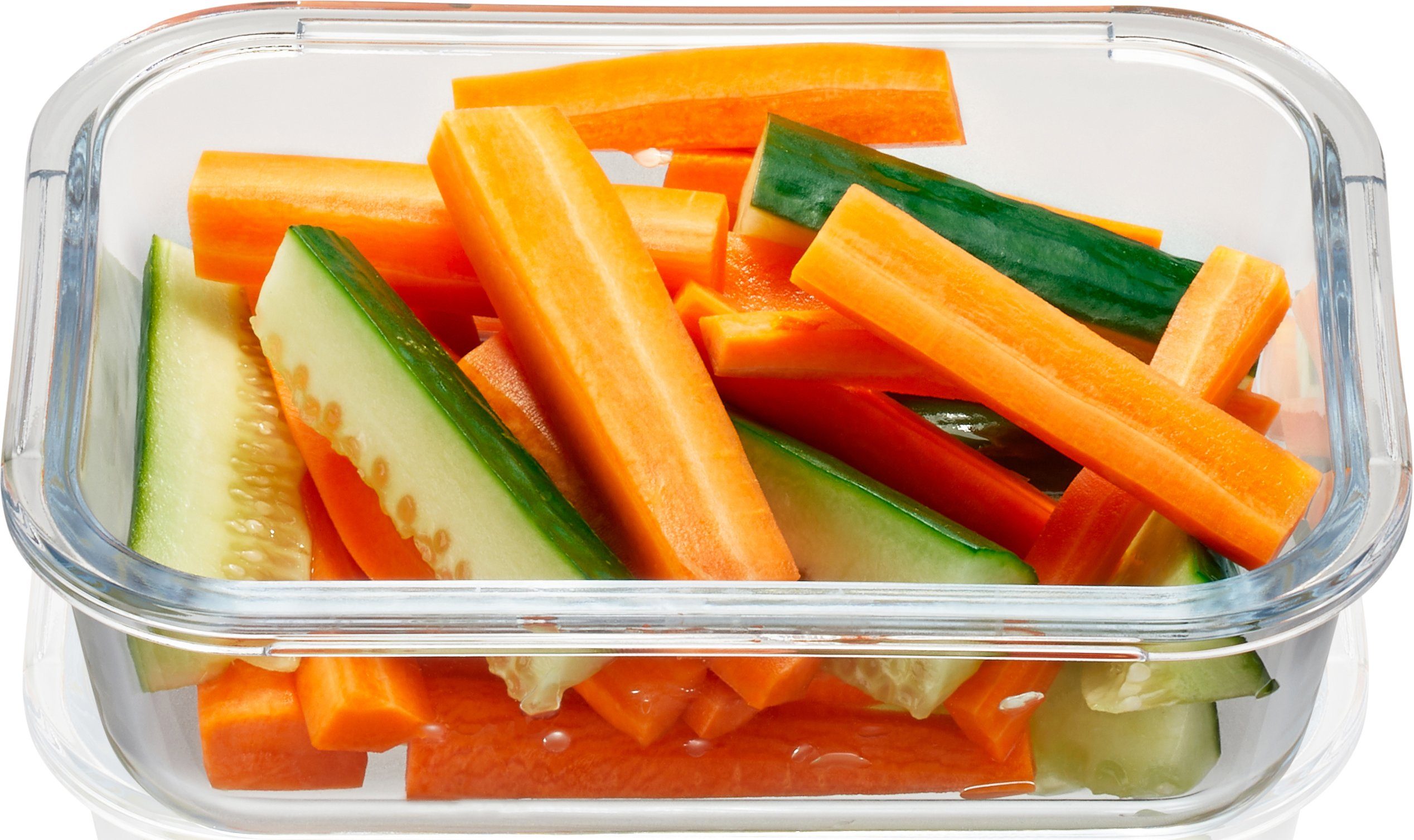 GEFU Lunchbox MILO, Borosilikatglas, Edelstahl, Kunststoff, (1-tlg), gelaserter QR Code zur Vorratskontrolle per App (nur für Android)