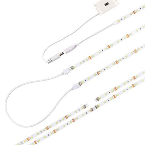 SEBSON Aufbauleuchte LED Unterbauleuchte 4er Set 2m, IR Sensor, dimmbar, selbstklebend