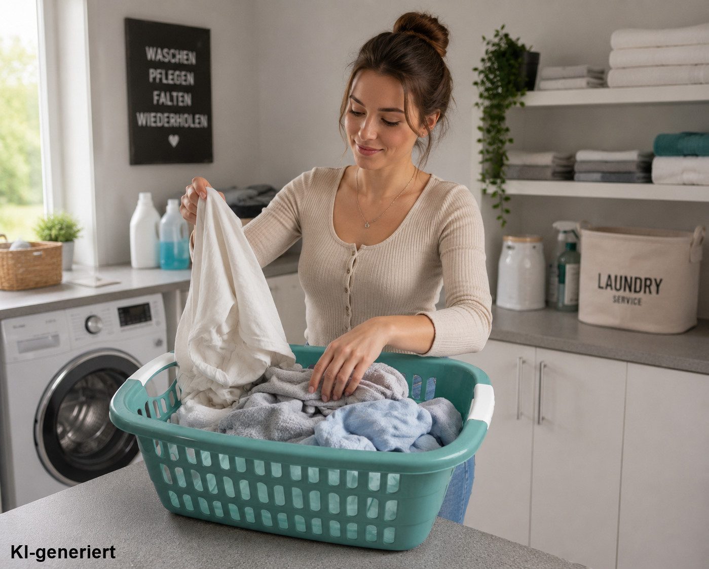 Centi Wäschekorb Wäschewanne Korb Griffen Kunststoff Stabil Robust Plastik