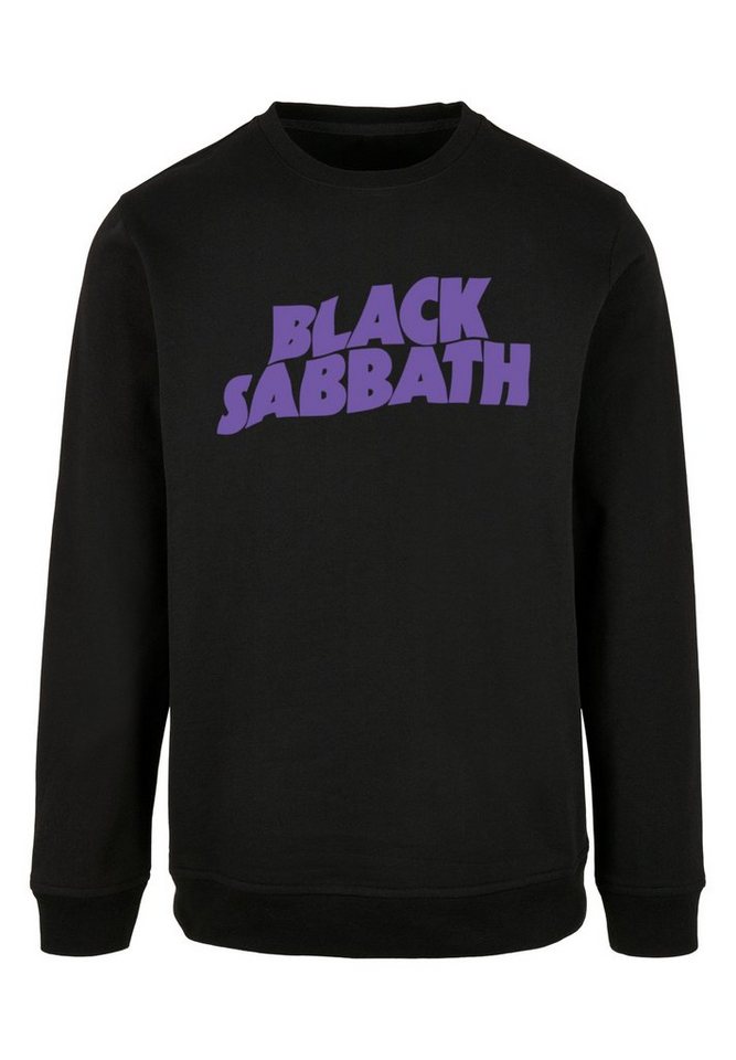 F4NT4STIC Kapuzenpullover Black Sabbath Heavy Metal Band Wavy Logo Black  Print, Offiziell lizenziertes Black Sabbath Sweatshirt