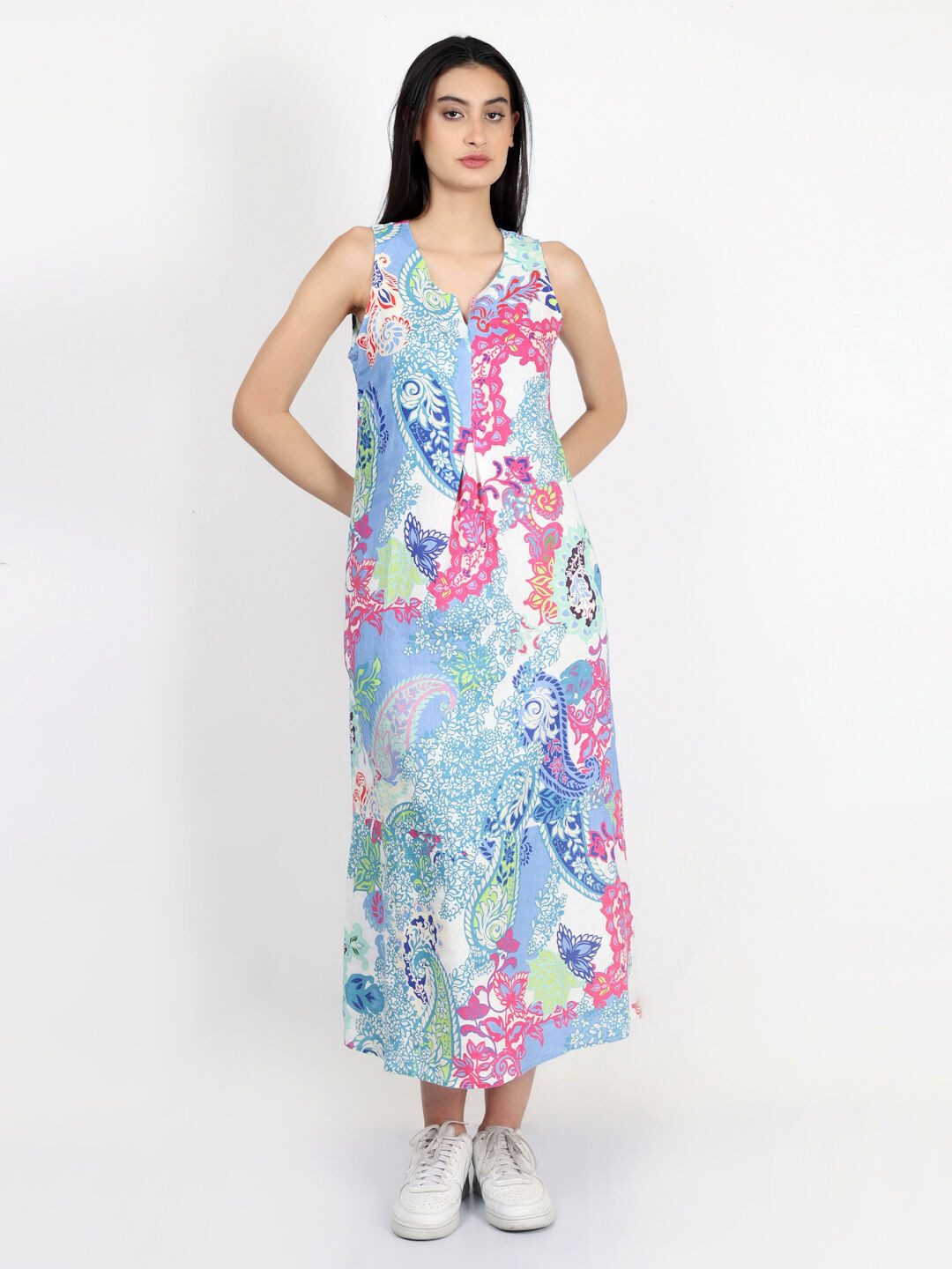 VICCI Germany A-Linien-Kleid (1-tlg) mit V-Ausschnitt günstig online kaufen