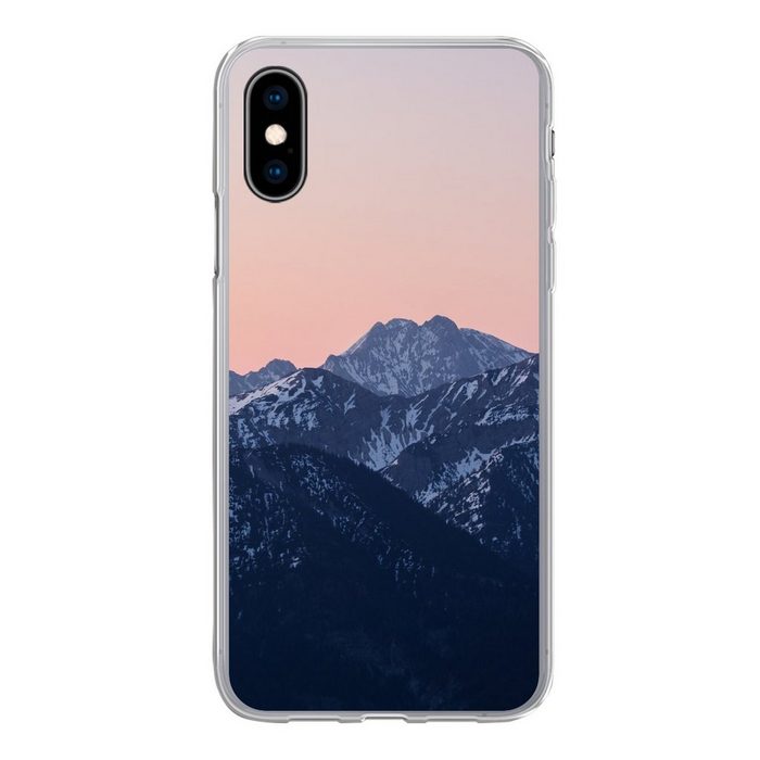 MuchoWow Handyhülle Alpen - Berg - Sonnenuntergang - Schnee Handyhülle Apple iPhone X/10 Smartphone-Bumper Print Handy