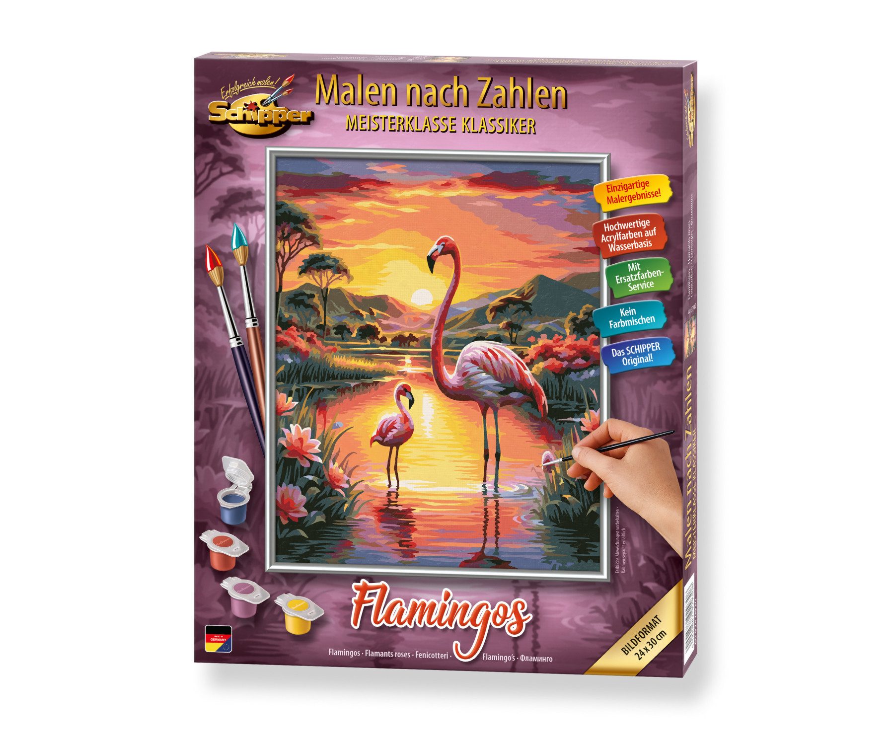 Schipper Malen nach Zahlen Meisterklasse Klassiker - Flamingos, Made in Germany
