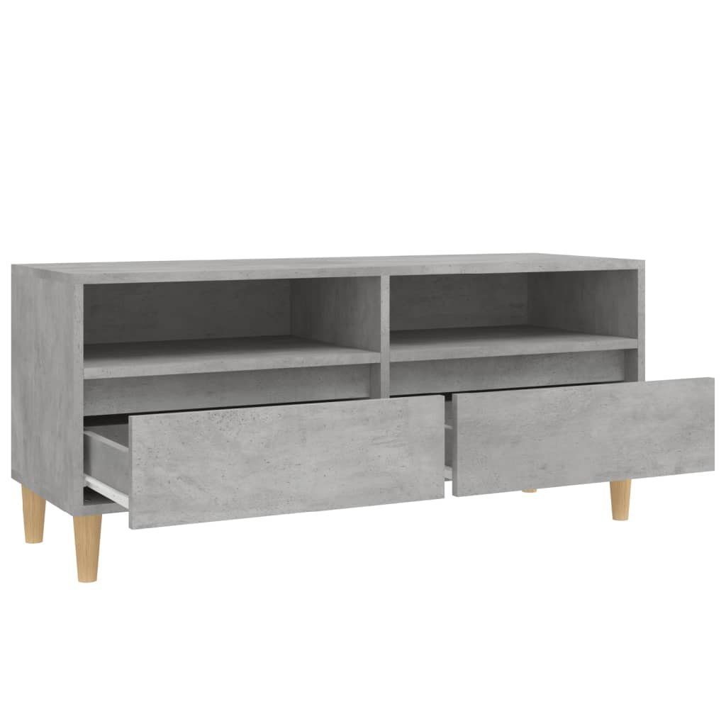 TV-Schrank Betongrau 100x34,5x44,5 furnicato cm Holzwerkstoff