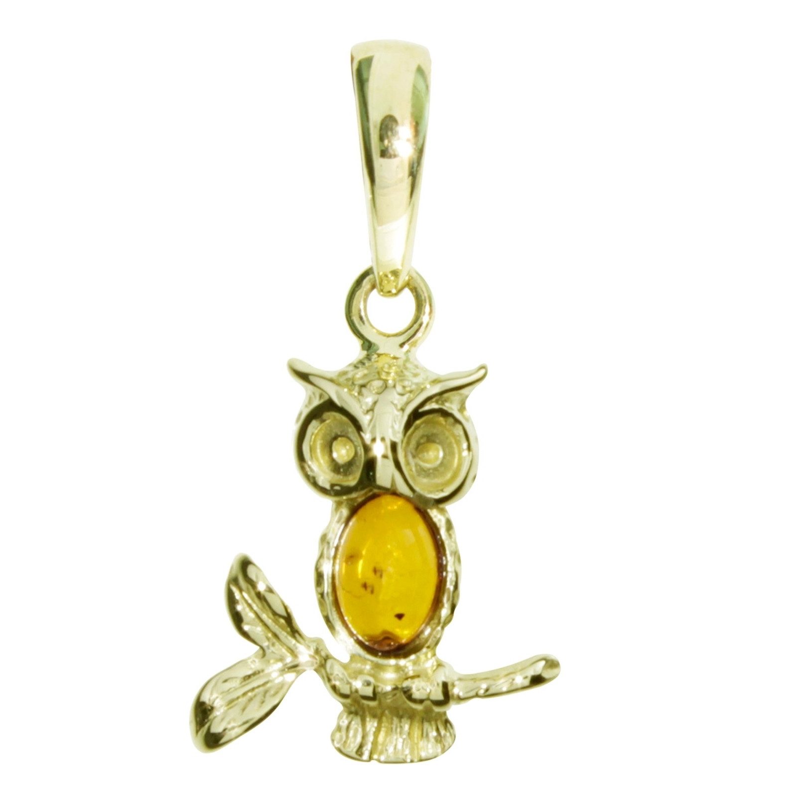 Kettenanhänger Ostsee-Schmuck Anhänger Eule Anhänger Eule