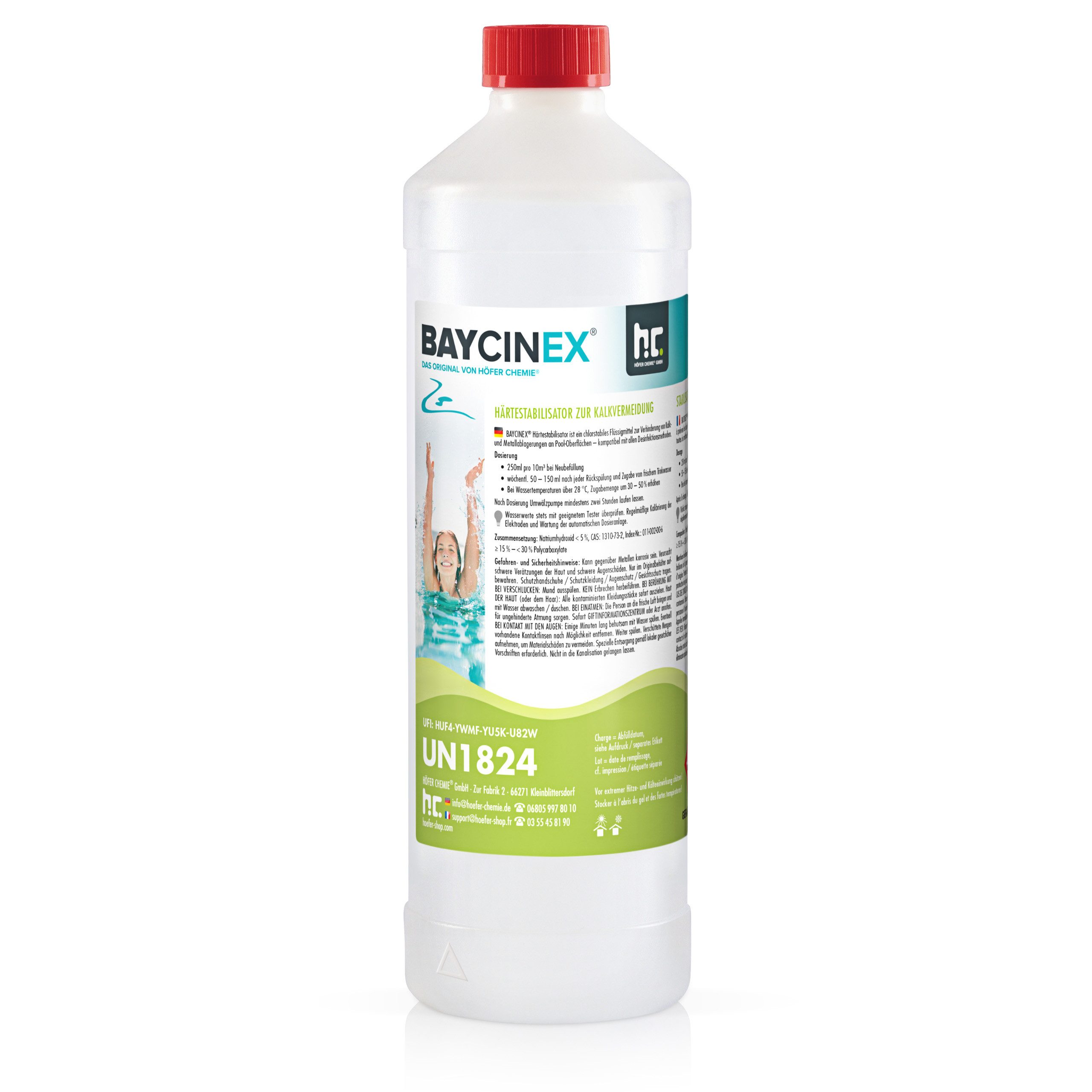 Poolpflege 1 L BAYCINEX® Härtestabilisator zur Kalkvermeidung