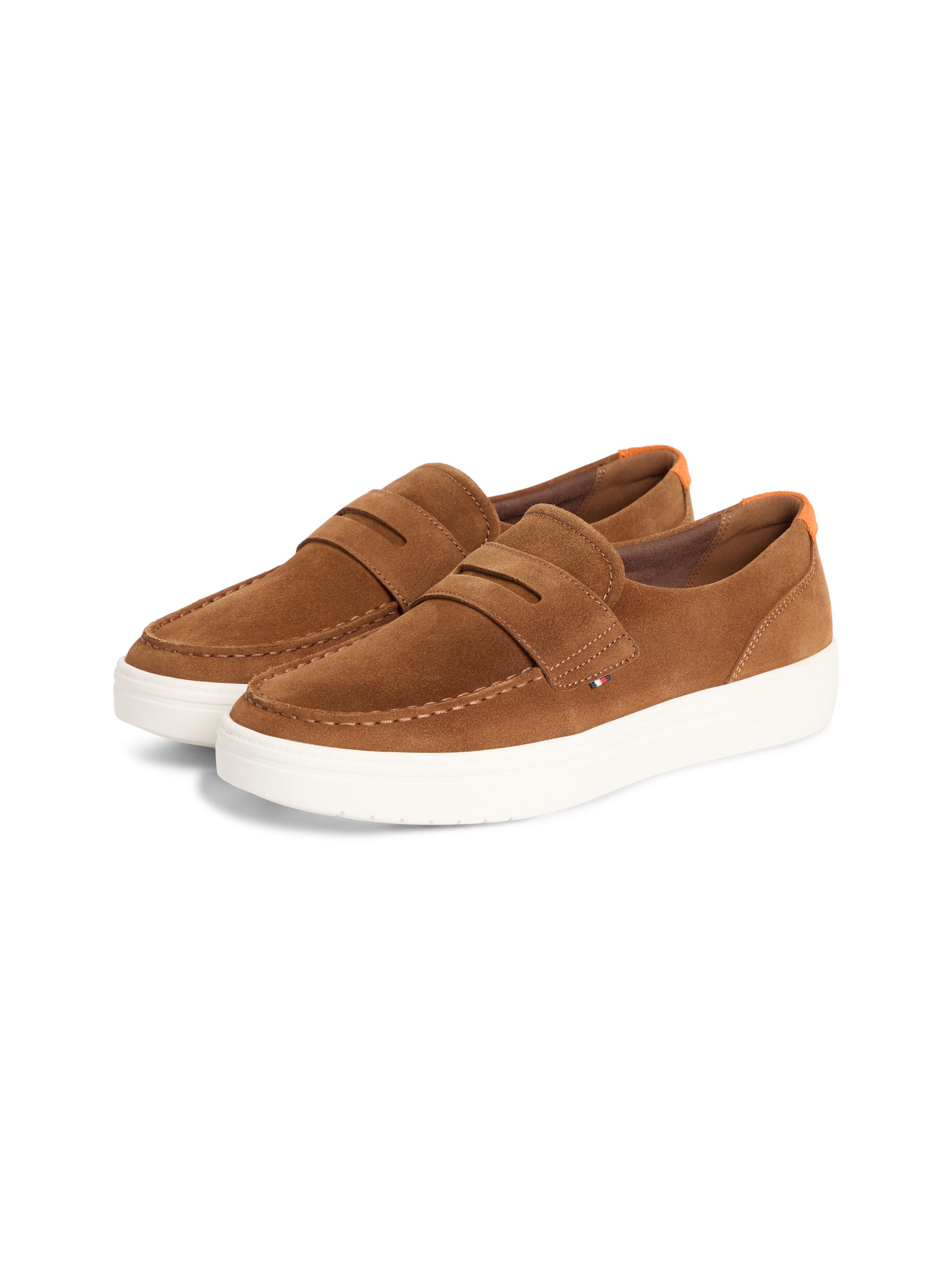 Tommy Hilfiger MODERN LIGHT HYBRID SUEDE LOAFER Loafer Businessschuh, Slipper, Schlüpfschuh, mit modischem Zierriegel