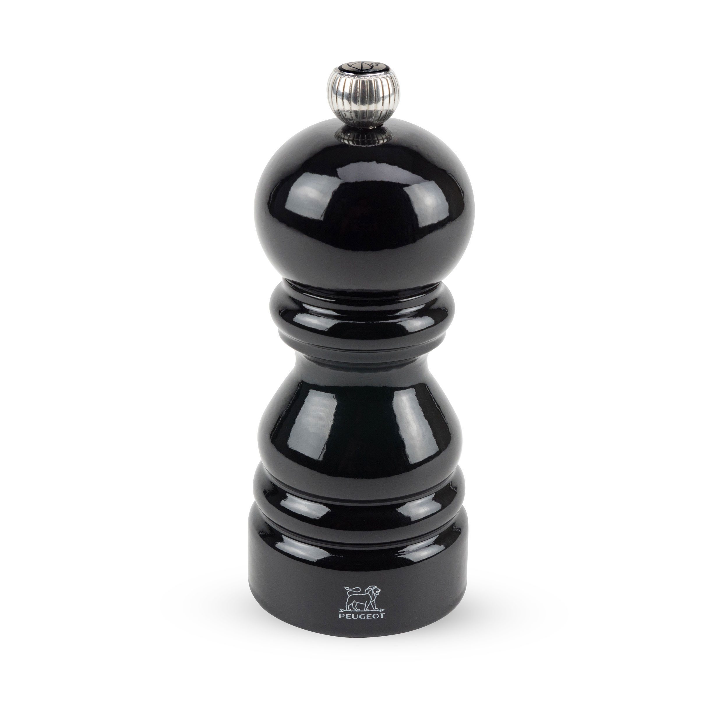 Pfeffermühle PARIS 12cm Buchenholz Schwarz Lackiert Stahlmahlw Manuell