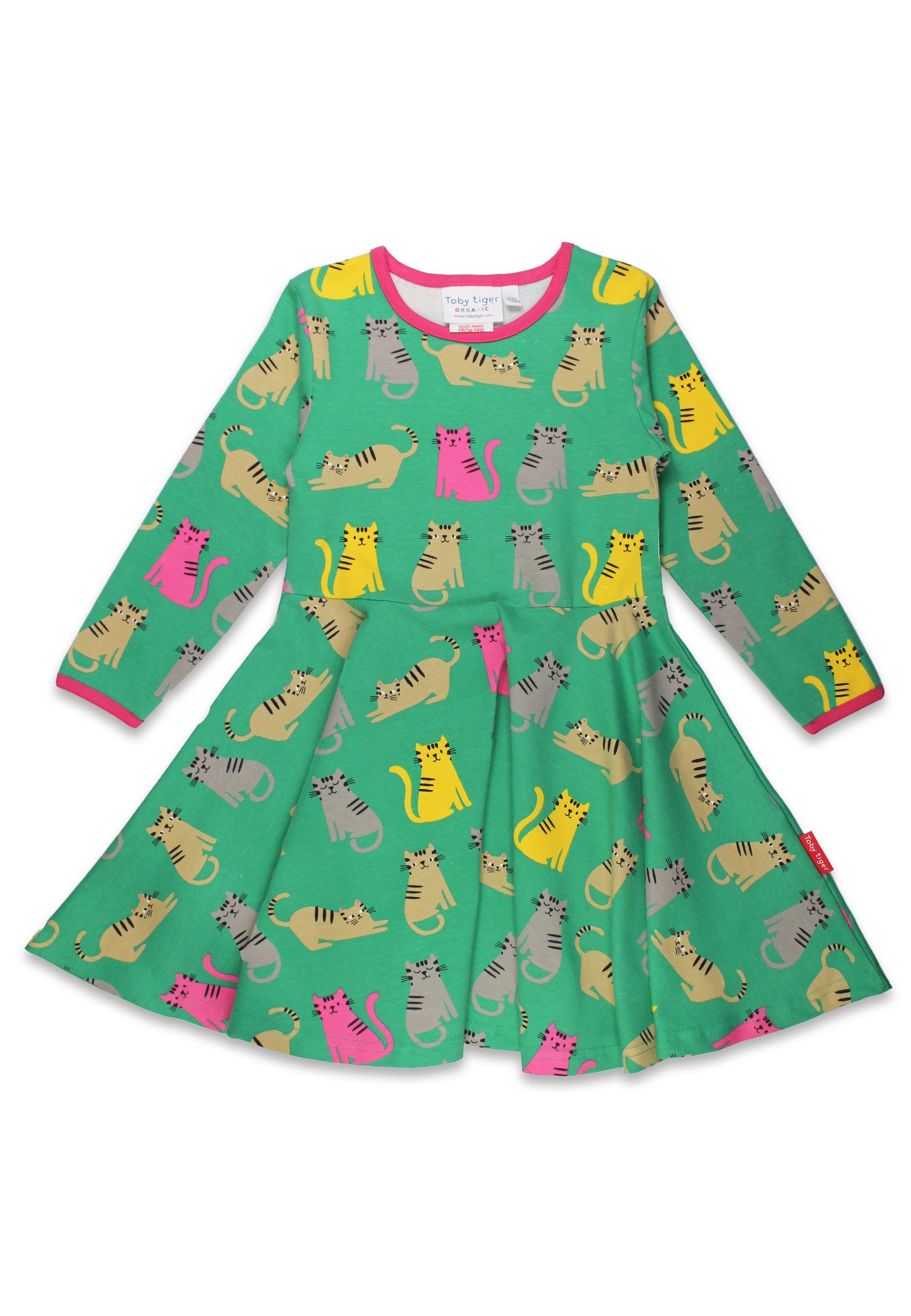 Shirtkleid Skaterkleid mit Kätzchen Druck