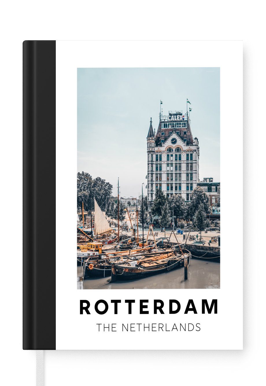 MuchoWow Notizbuch Rotterdam - Niederlande - Boot, Journal, Merkzettel, Tagebuch, Notizheft, A5, 98 Seiten, Haushaltsbuch