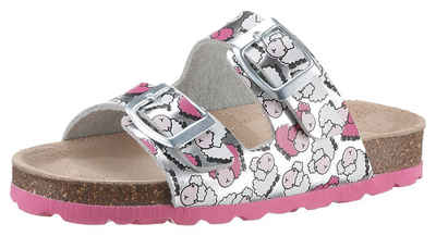 KIDSWORLD Pantolette, Sommerschuh, Schlappen, Hausschuh mit süßem Schäfchen-Print