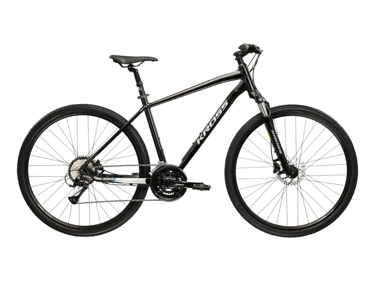 Kross Crossrad KROSS Crossrad Herren 28" Evado 4.0 schwarz 16 Gänge, 16 Gang Shimano ACERA M3020 Schaltwerk, Kettenschaltung