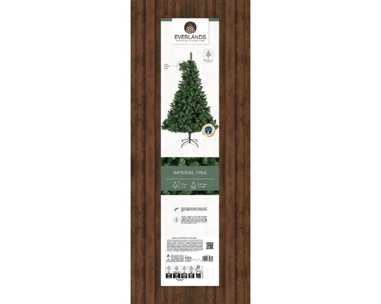 Kaemingk Künstlicher Weihnachtsbaum Künstlicher Weihnachtsbaum Imperial Kiefer Ø 97cm H.150cm grün