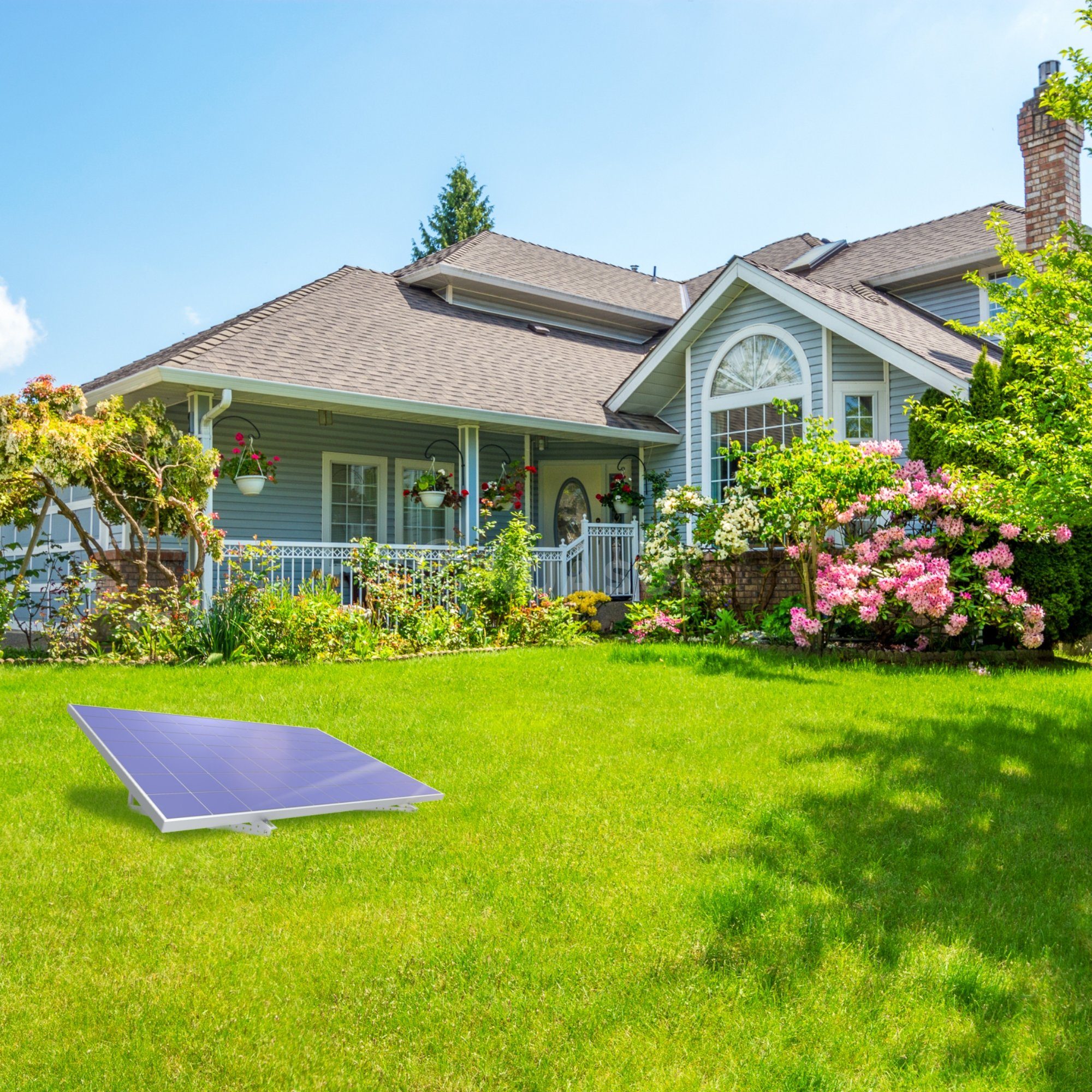 NuaSol Solarmodul-Halterung für Panel Aufständerung 72 cm - 1180 cm Flachdach PV 2er Set