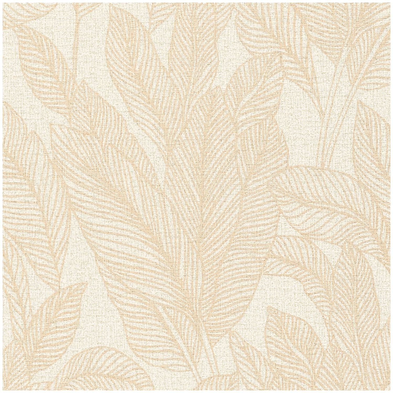 Profhome Schaumtapete 790642-GU Ton-in-Ton Tapete Floral glitzernd creme elfenbein platin, aufgeschäumt, (1 Rolle, 5,33 qm), Vliestapete, elfenbeinfarben