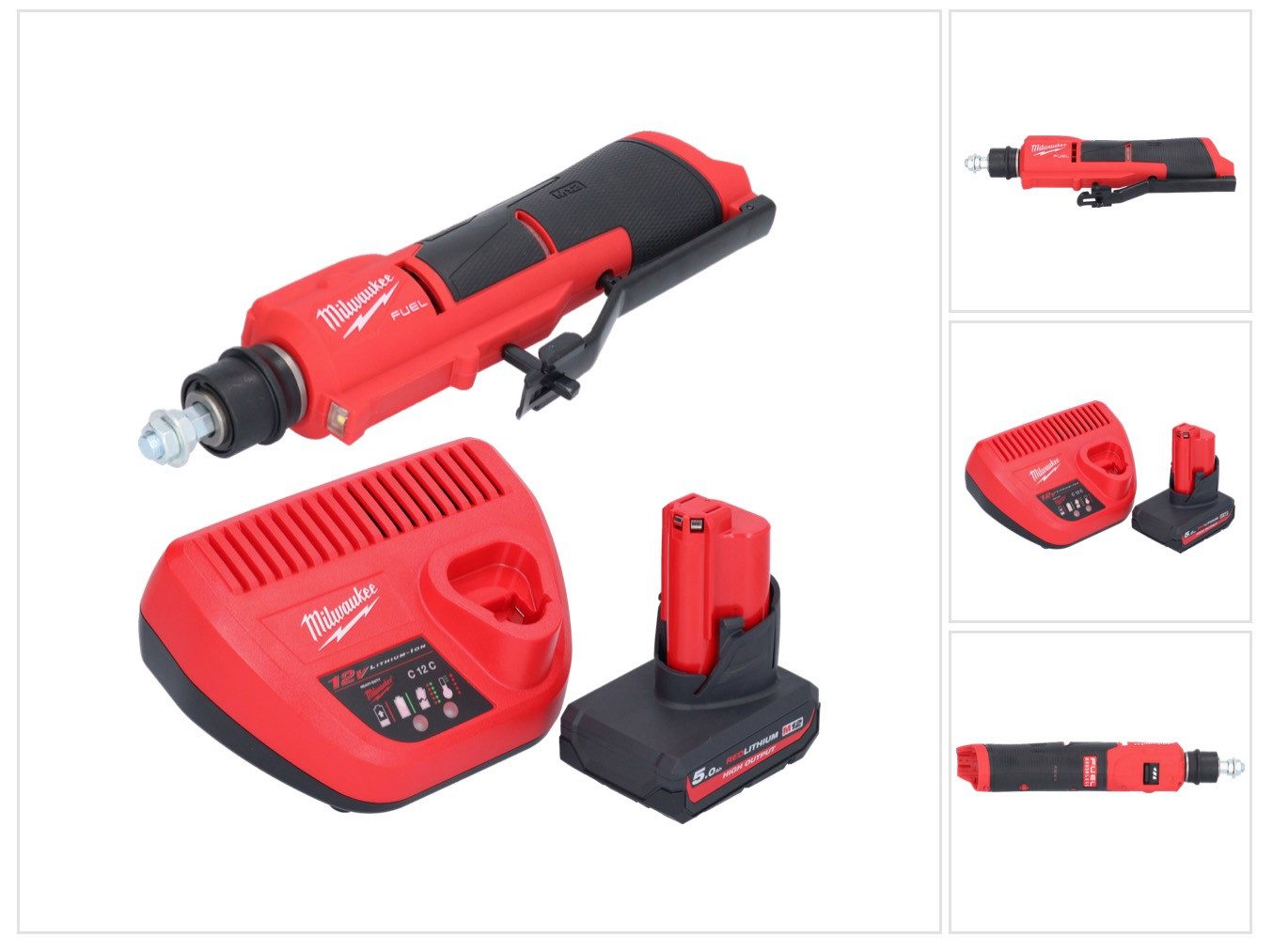Milwaukee Akku-Geradschleifer M12 FTB-501 Akku Reifenaufrauer 12 V 7/16" Hex Brushless