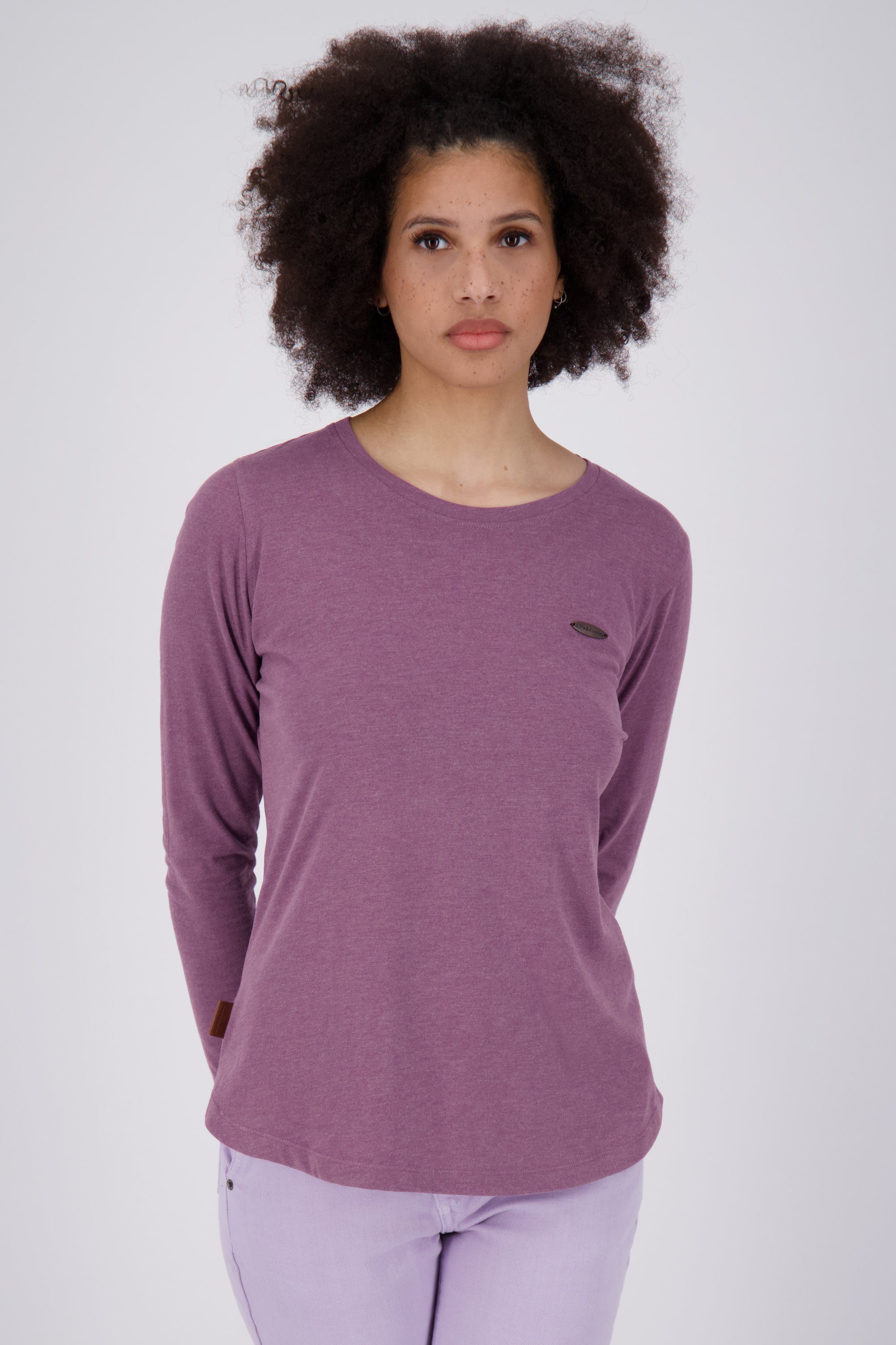 melange & Langarmshirt Alife LeaAK Longsleeve Kickin A Damen Langarmshirt mulberry