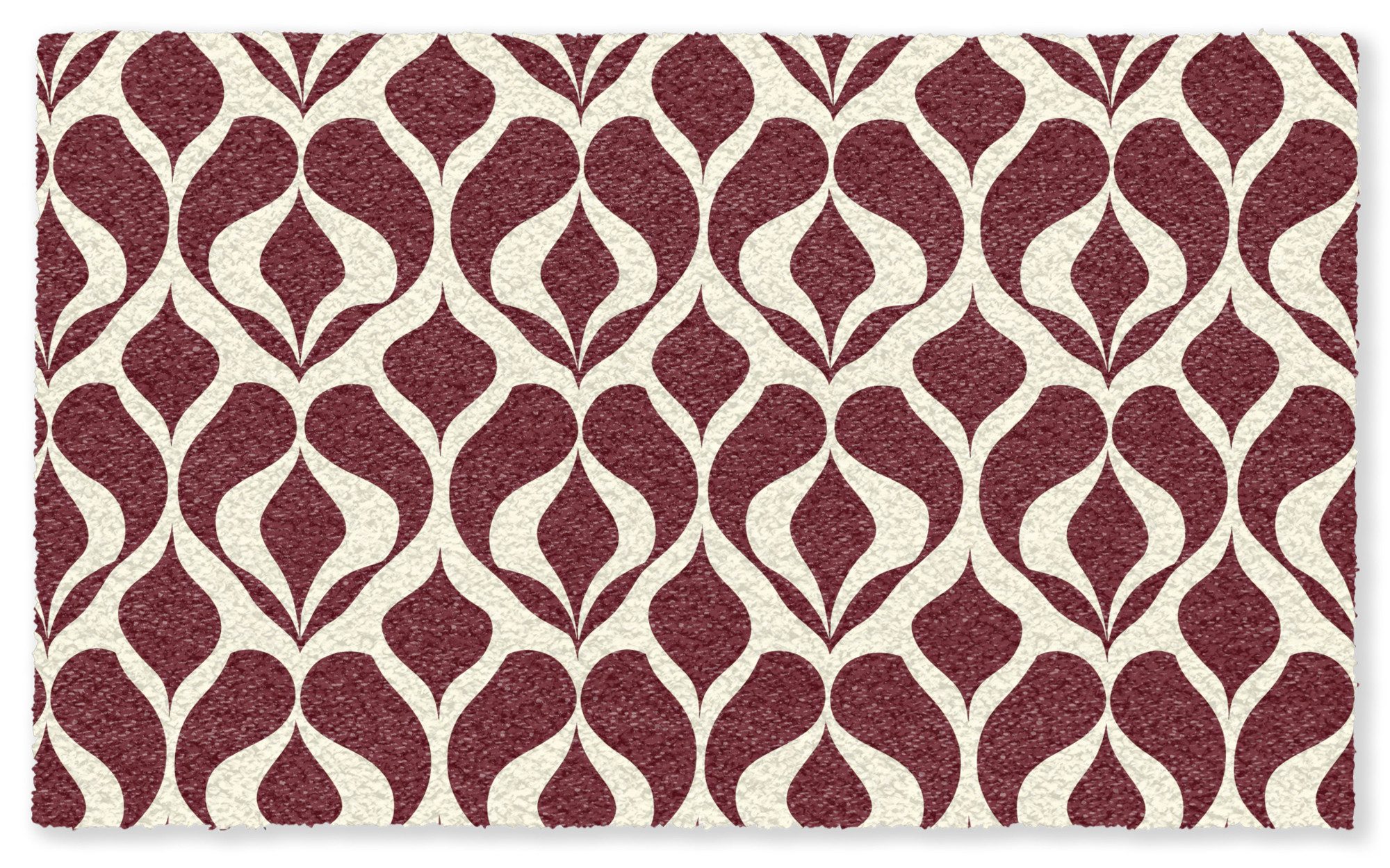 MuchoWow Fußmatte Groß Rot - Tropfenmuster - Grafik, Rechteckig, Sauberlaufmatte, Fußabtreter, Schmutzfänger 150x90 cm