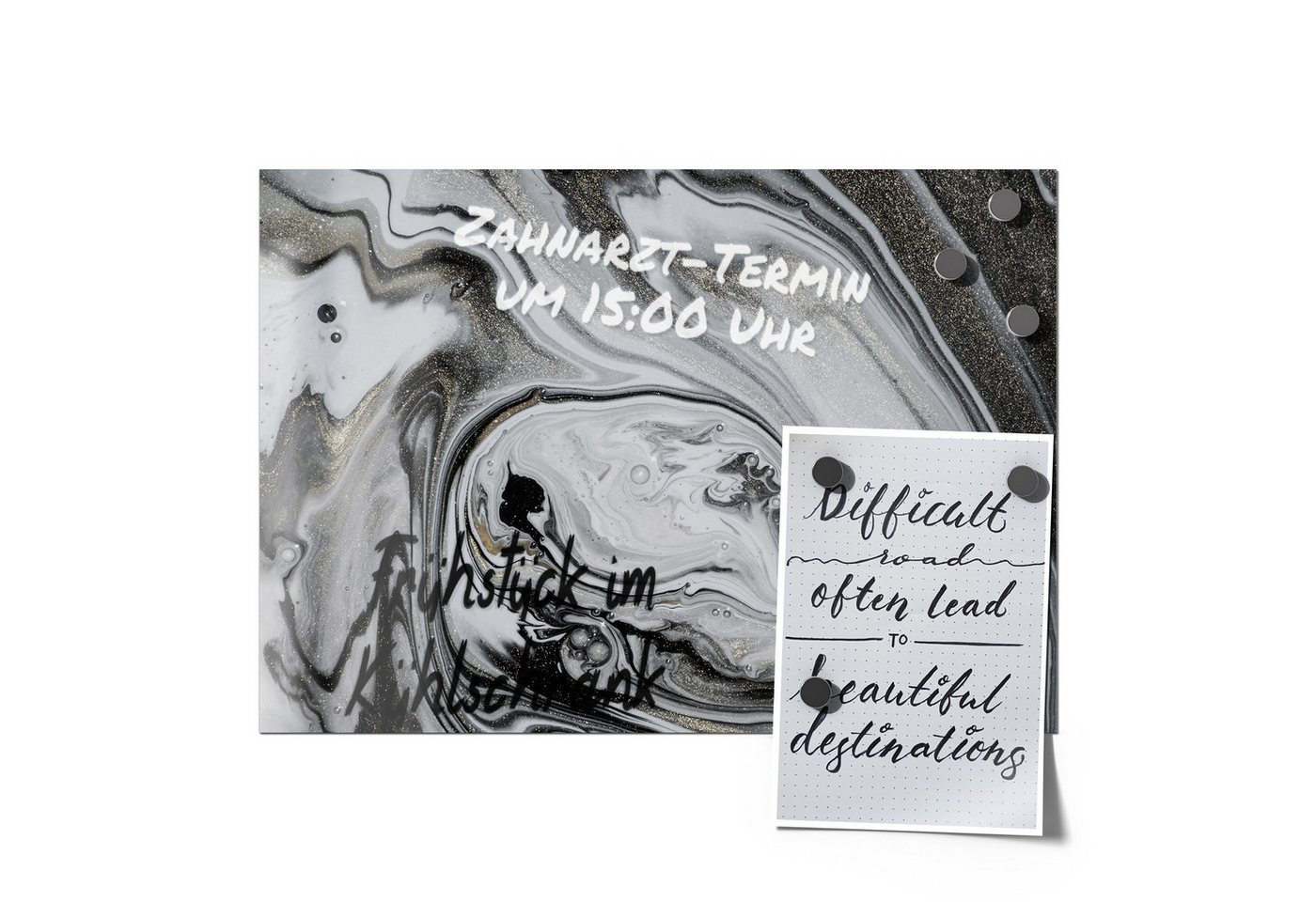 Thumbnail - DEQORI Magnetfolie 'Aufwendiger Marmordekor', beschreibbar universal Magnetmatte magnetisch Folie Planer Kalender