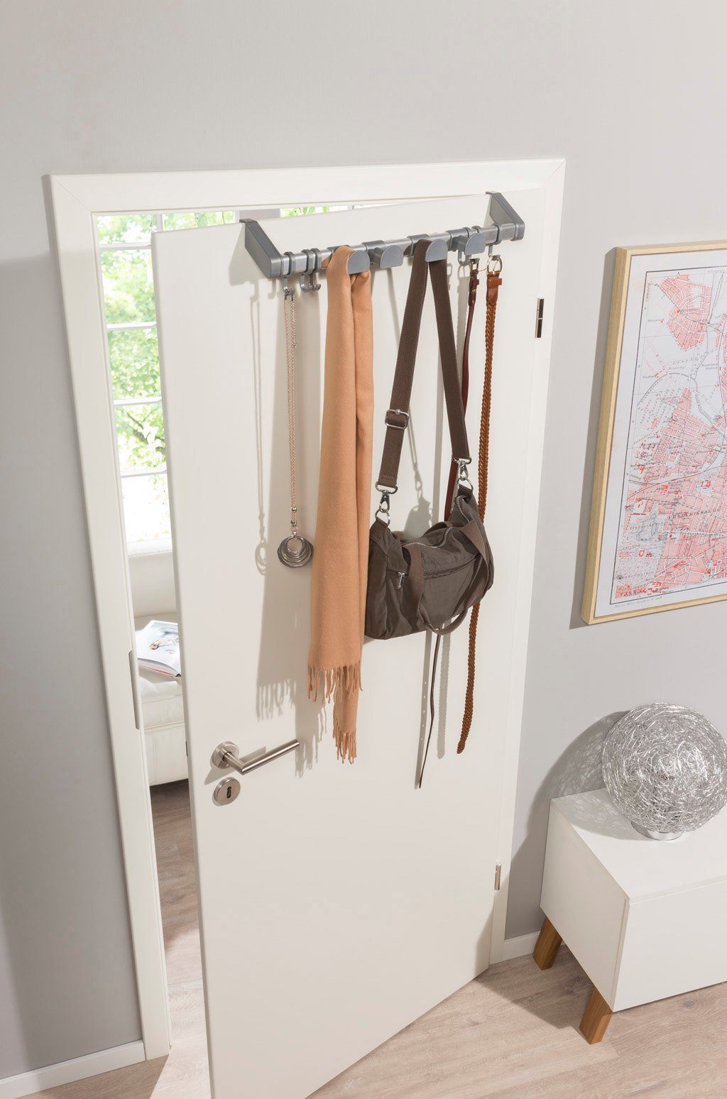 Ruco Türregal, Set 2-tlg., Aluminium/Kunststoff, mit 6 Haken günstig online kaufen