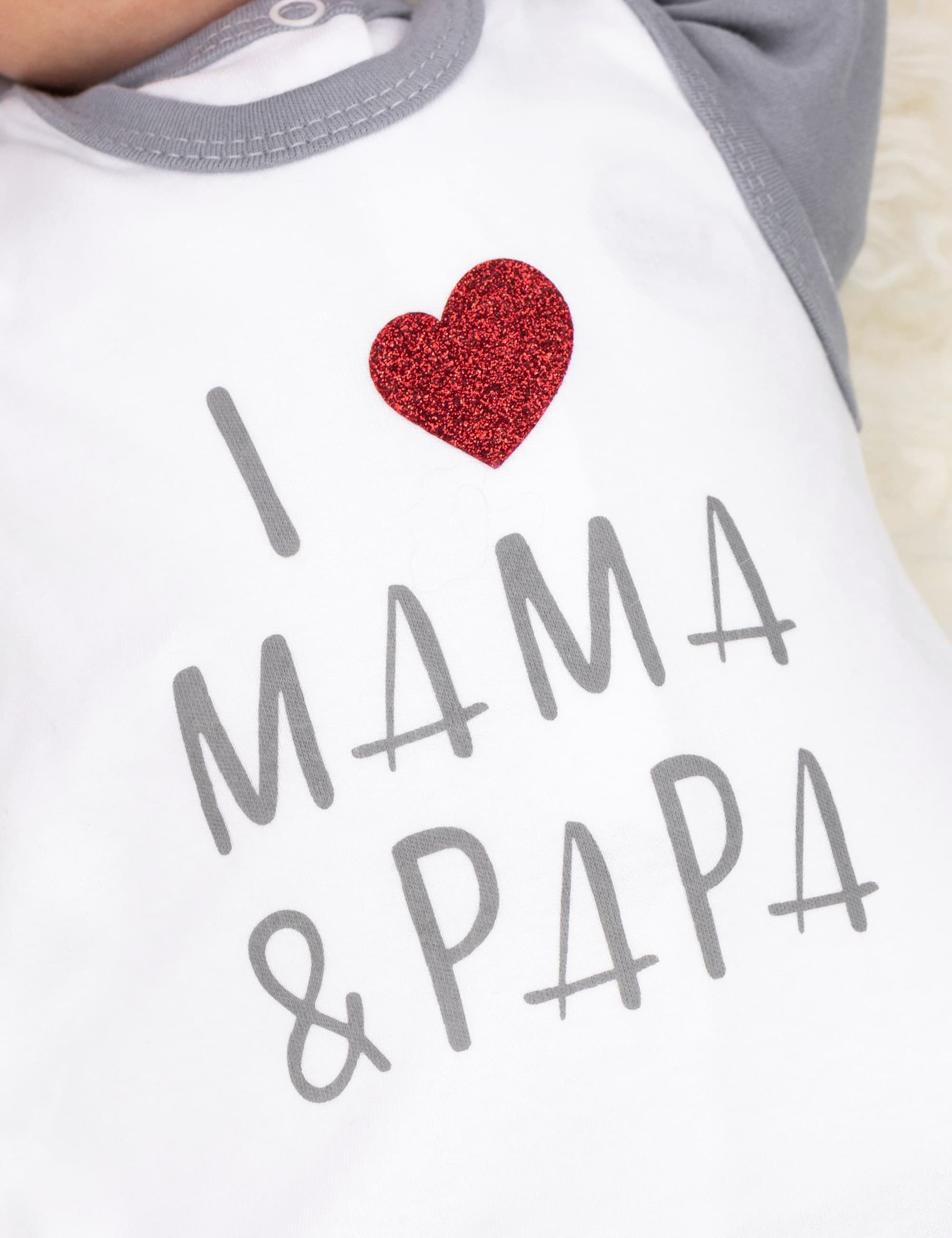 Set & Mama I Teile) love (Set, Shirt Sweets 1-tlg., 2 Hose Papa Baby &
