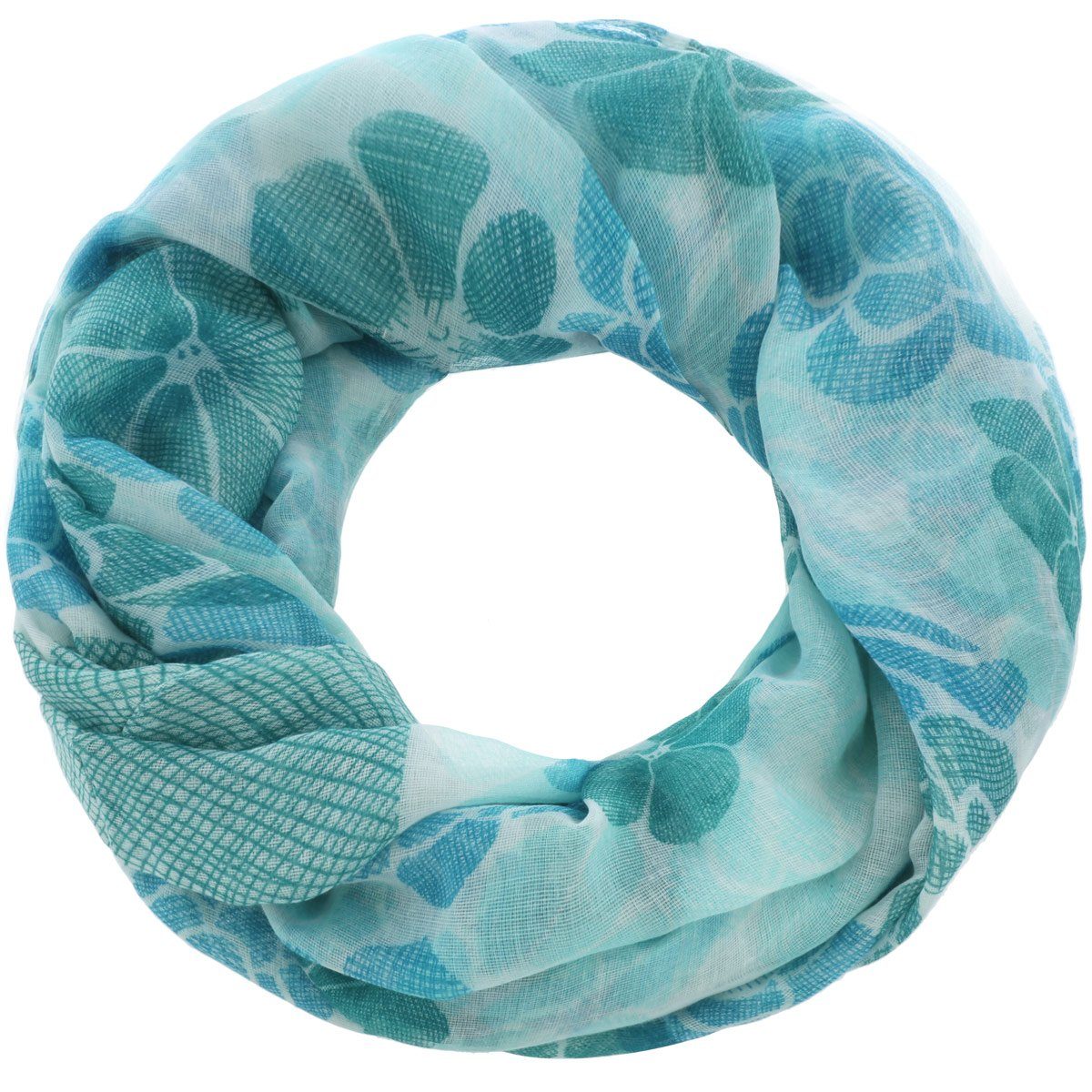 Faera Loop, Damen Schal Blumenmuster Blüten weich und leicht Damen Loop Run günstig online kaufen