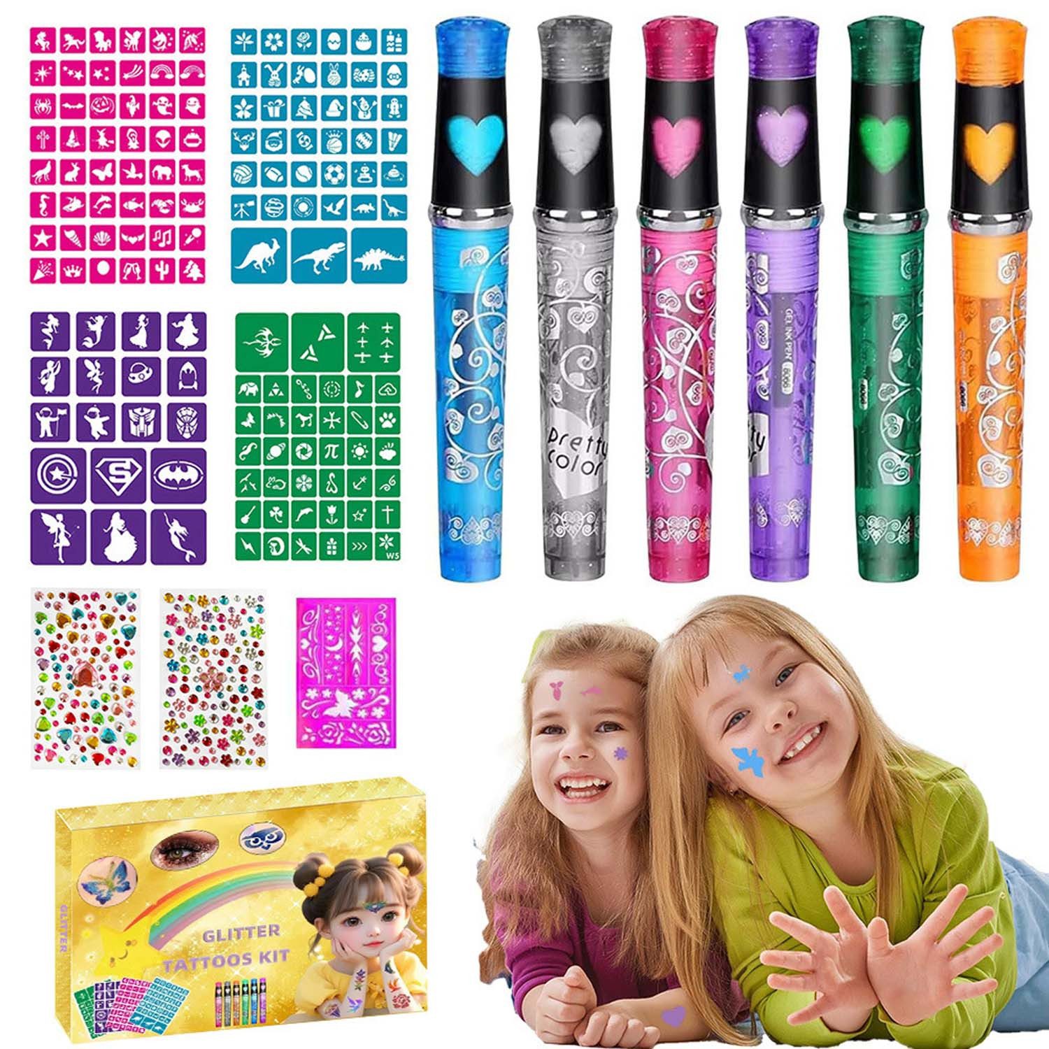 trends for living Dekohänger Glitzer-Tattoo-Stift Kinder 6 Farben Feen-Elfe günstig online kaufen