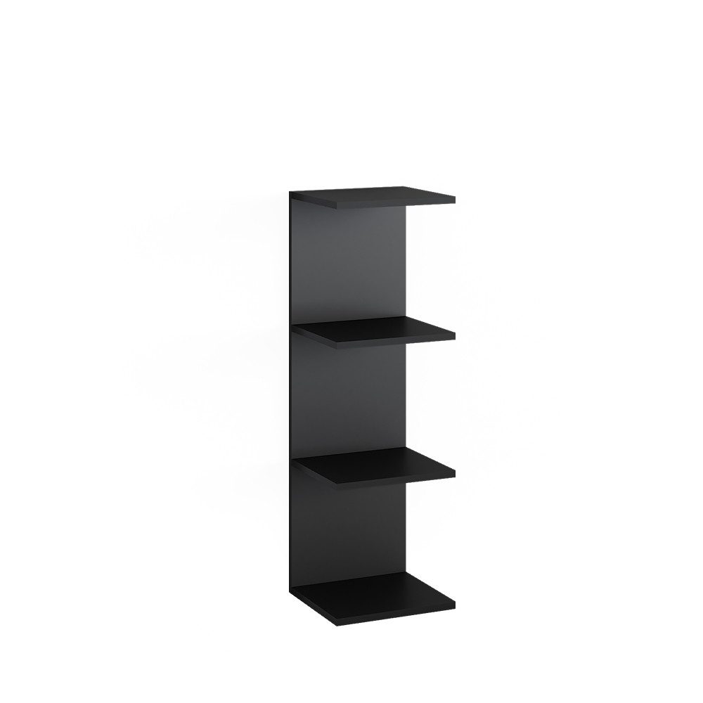 Vicco Bücherregal Paolo, Schwarz, 30 x 95 cm, 1-tlg.