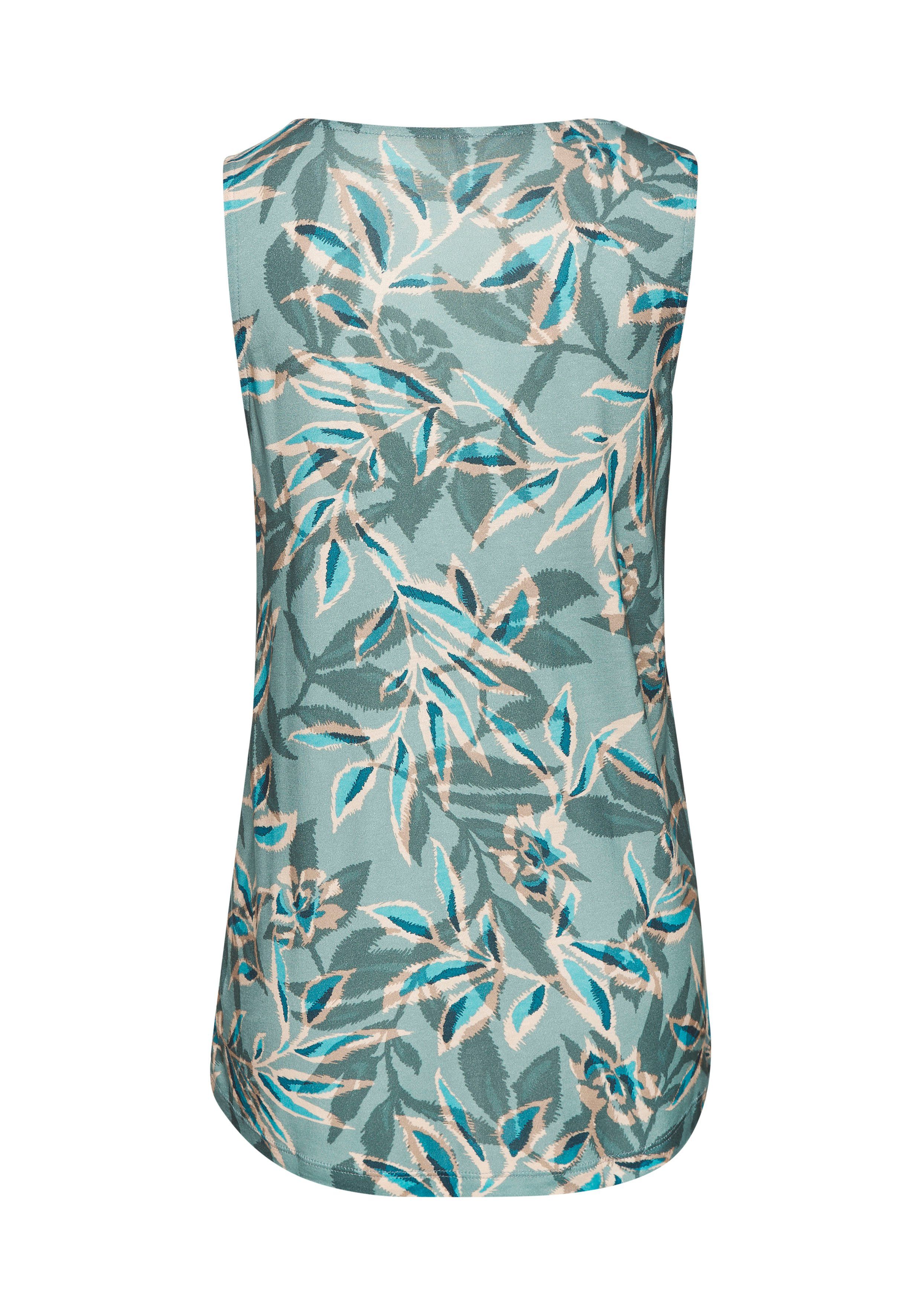 Vivance Tanktop mit Alloverdruck, sommerliches Jerseytop mit V-Ausschnitt