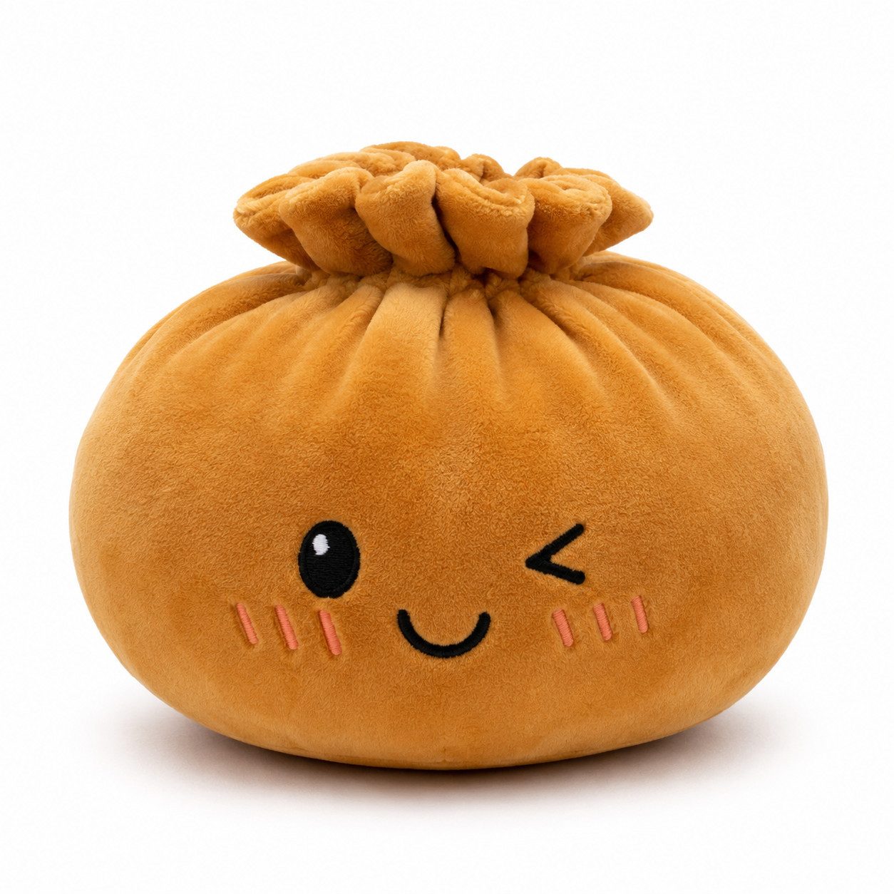 Bert Struis Kuscheltier Kawaii Dumpling extra weich zum Knautschen & Kuscheln 35 cm braun (Set, 1-St., Geschenk-Set), Gesicht mit gestickten Details Weiche Füllung für angenehmes Drücken
