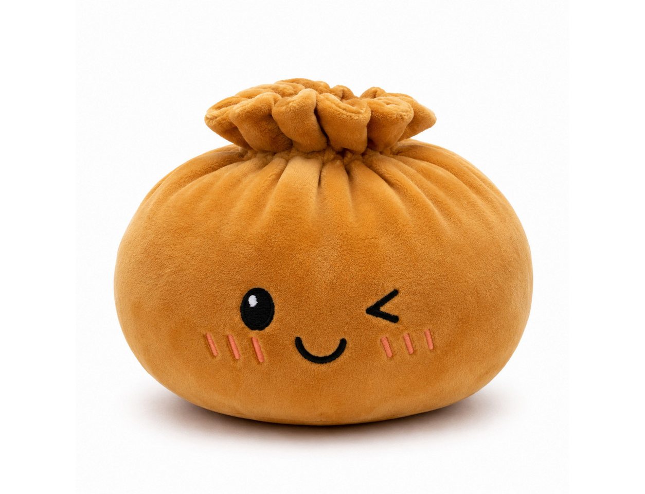 Bert Struis Kuscheltier Kawaii Dumpling extra weich zum Knautschen & Kuscheln 15 cm braun (Set, 1-St., Geschenk-Set), Gesicht mit gestickten Details Weiche Füllung für angenehmes Drücken